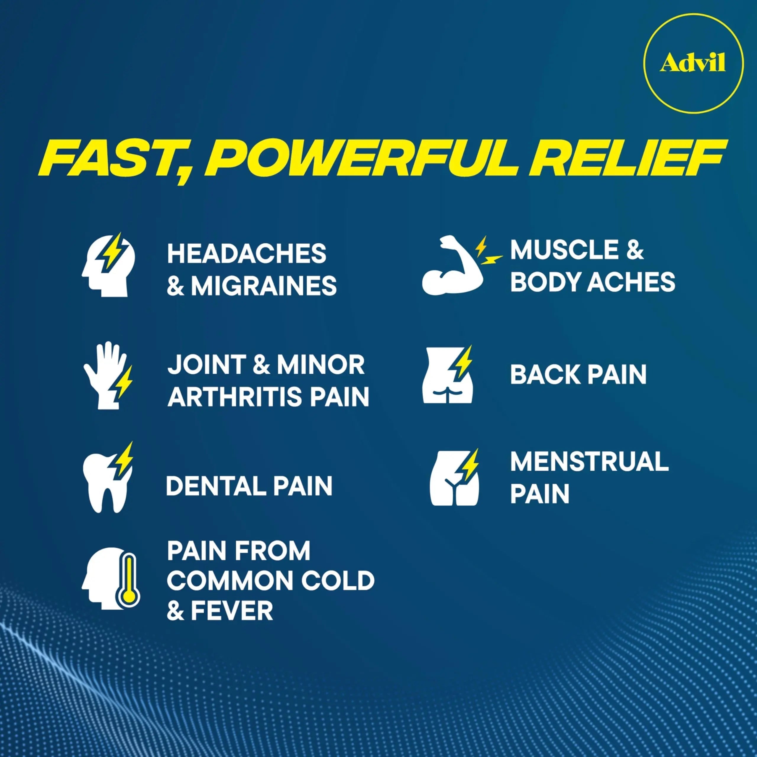 Advil Pain Reliever and Fever Reducer, Ibuprofen 200mg for Pain Relief - 50 Coated Tablets Advil Au supplements