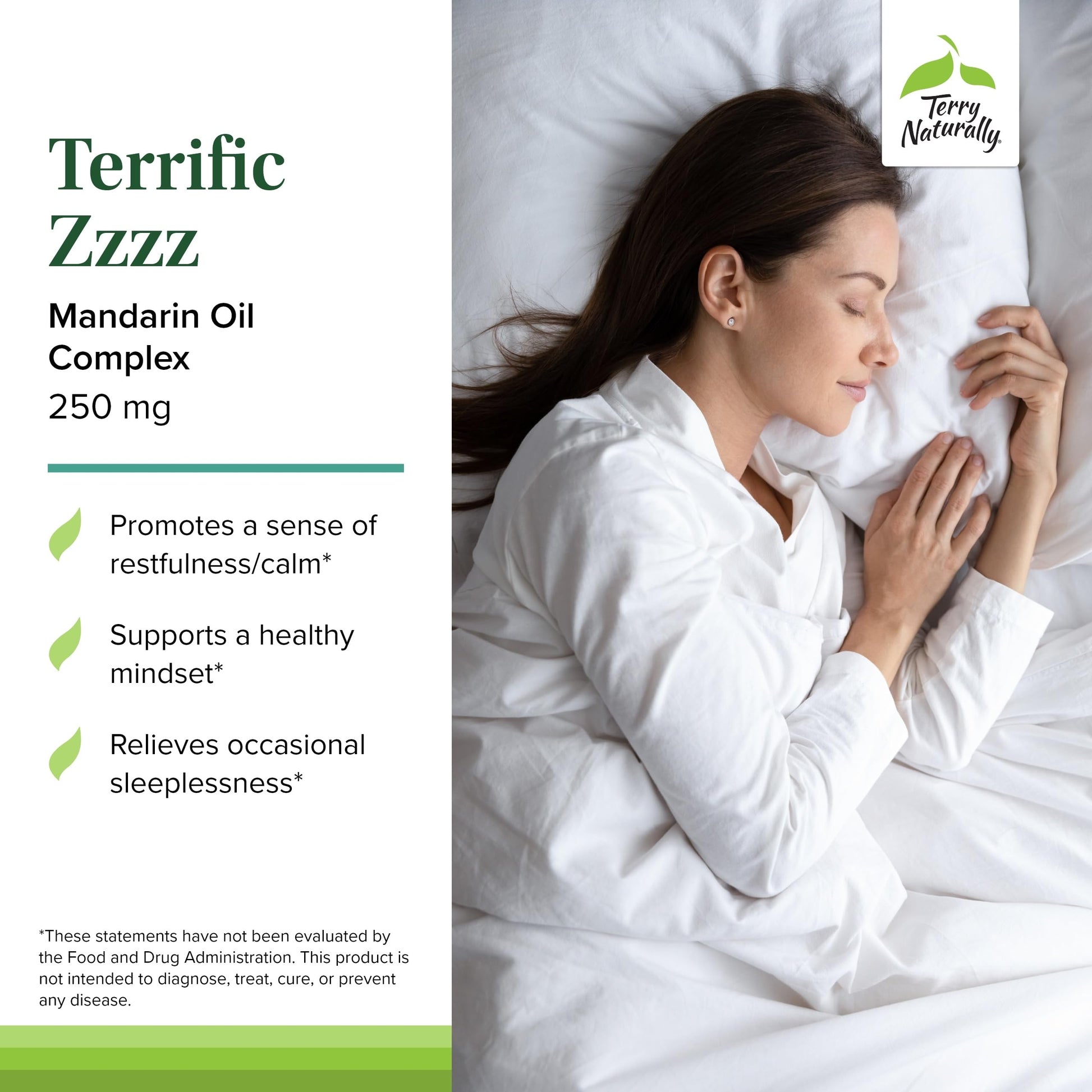 Terry Naturally Terrific Zzzz - Sleep Supplement for Adults - Dietary Supplement with Mandarin, Lemon Balm & Lavender - Non-GMO Relaxation & Sleep Relief Aid - 30 Softgels Terry Naturally Au supplements
