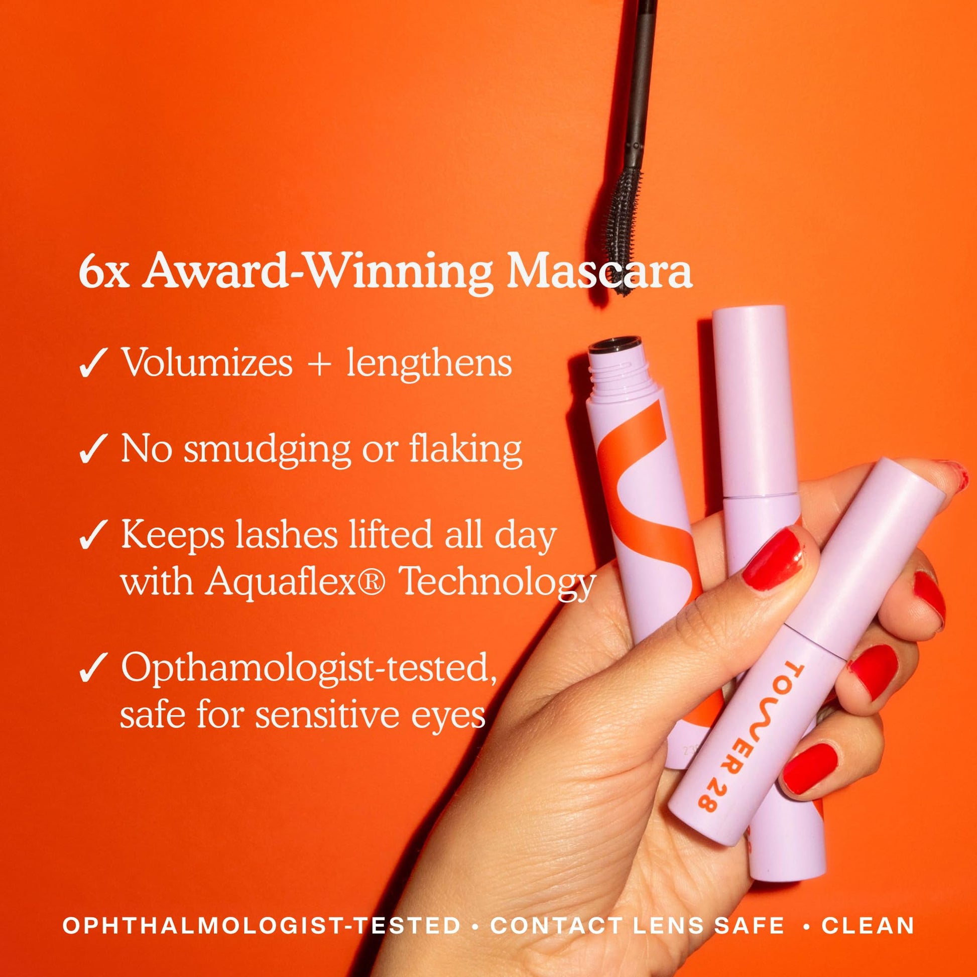 Tower 28 MakeWaves Vegan Black Mascara - Volumizing & Lengthening Mascara for Sensitive Eyes - With Aquaflex Technology for Humidity-Proof Lift - Hypoallergenic Eye Makeup - Jet (0.29 oz) Tower 28 Au supplements