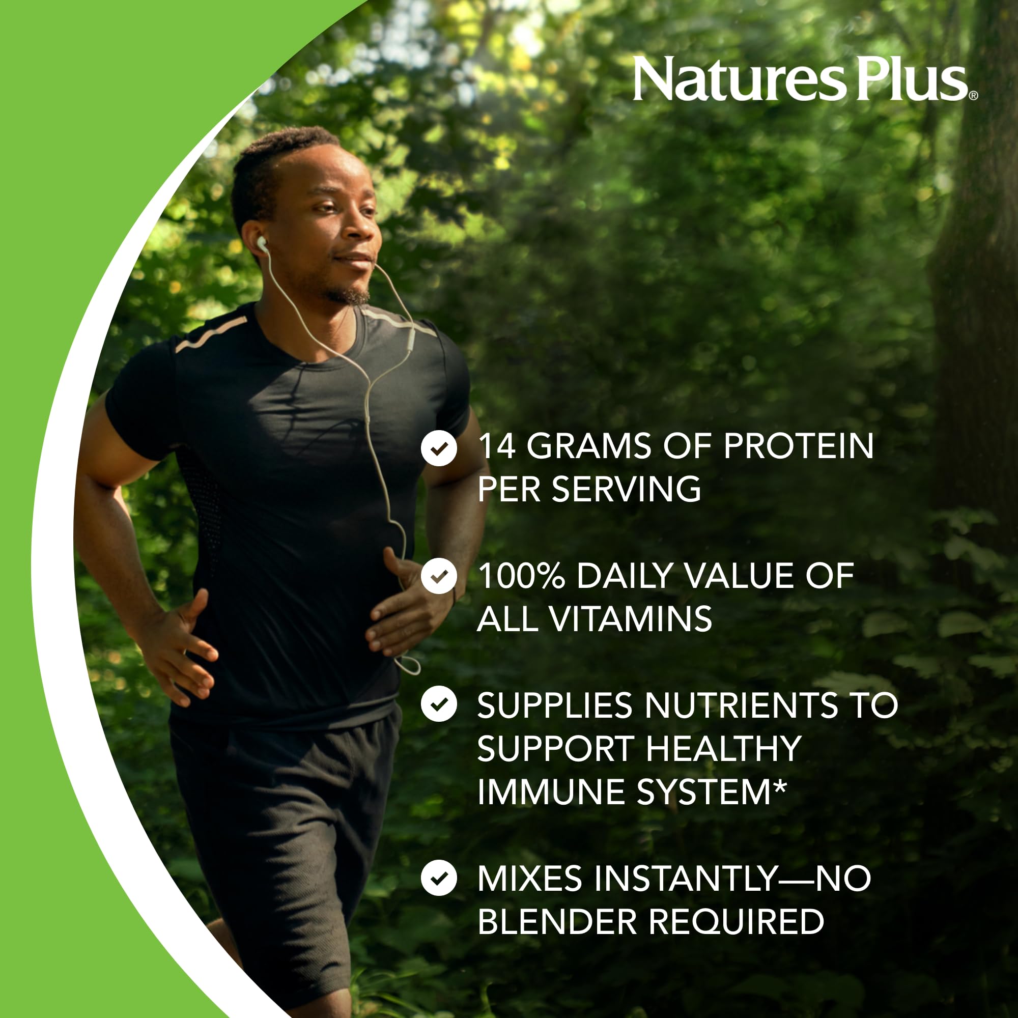 NaturesPlus SPIRU-TEIN, Peaches & Cream - 1.12 lb - Plant-Based Protein Powder - Vitamins & Minerals for Energy - Vegetarian, Gluten Free - 15 Servings NaturesPlus Au supplements