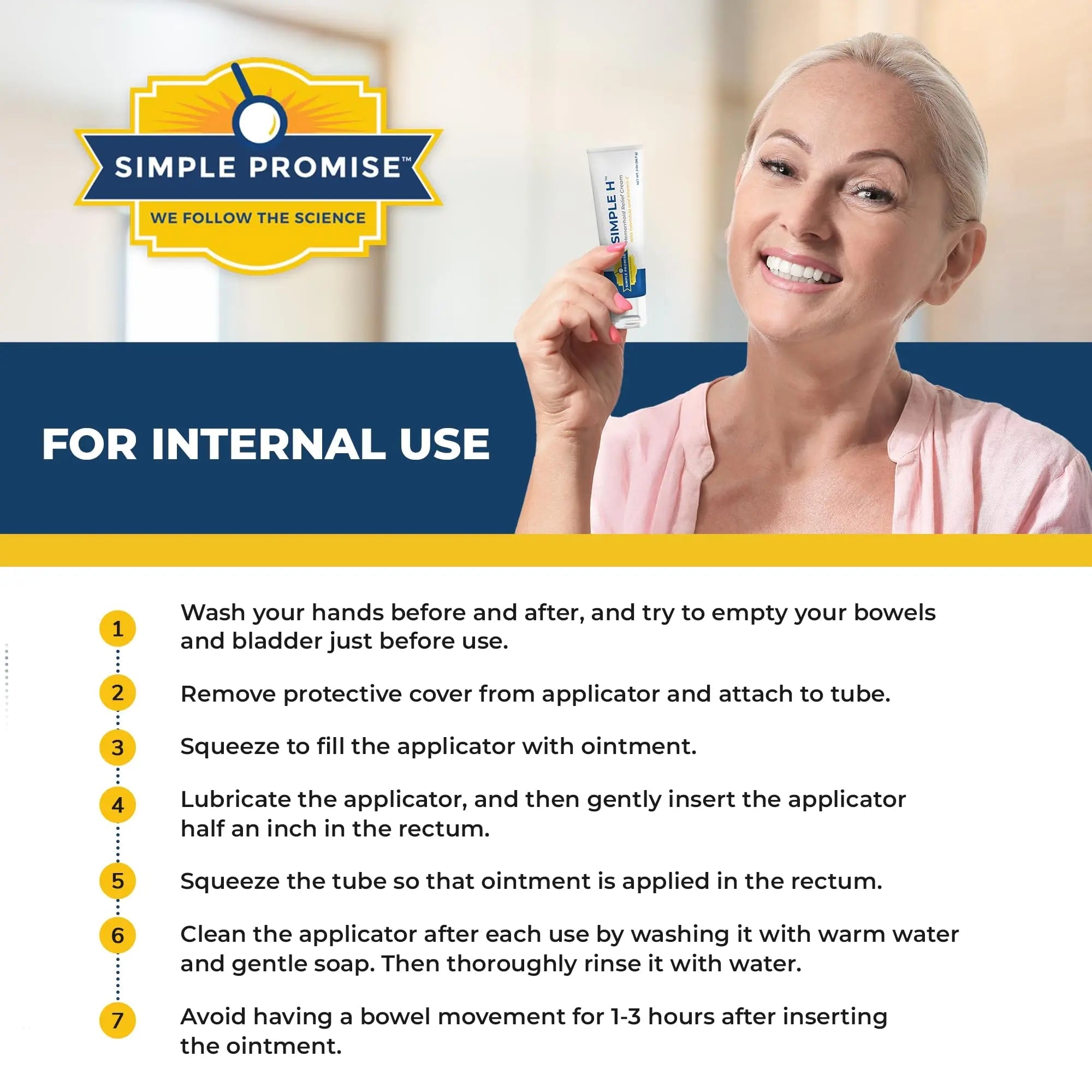 Simple Promise – Simple H Hemorrhoid Cream – Gentle Fast-Absorbing Formula with 28 Potent Ingredients & Enhanced Delivery System – Paraben-Free, Promotes Comfort & Relief, 2 oz Simple Promise Au supplements