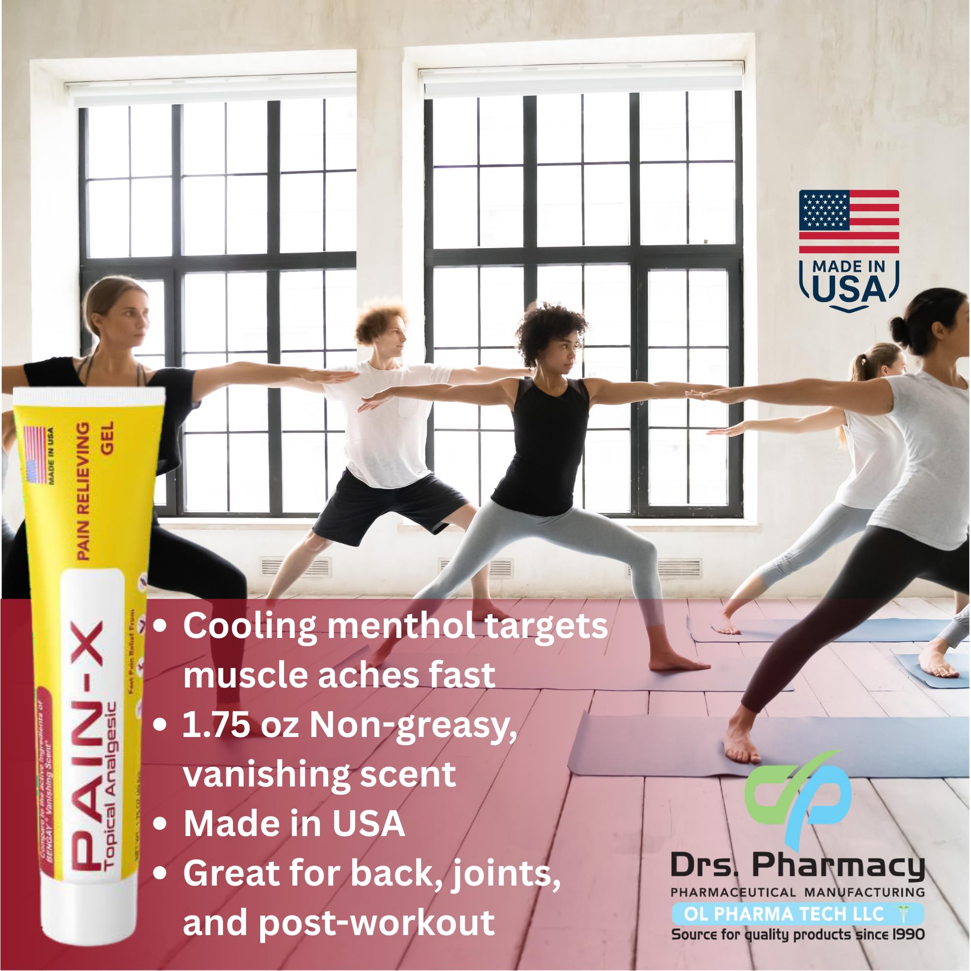 Drs. Pharmacy Pain-X Menthol Cream – Targeted Muscle & Joint Relief – 1.75 oz, Made in USA Drs. Pharmacy Au supplements