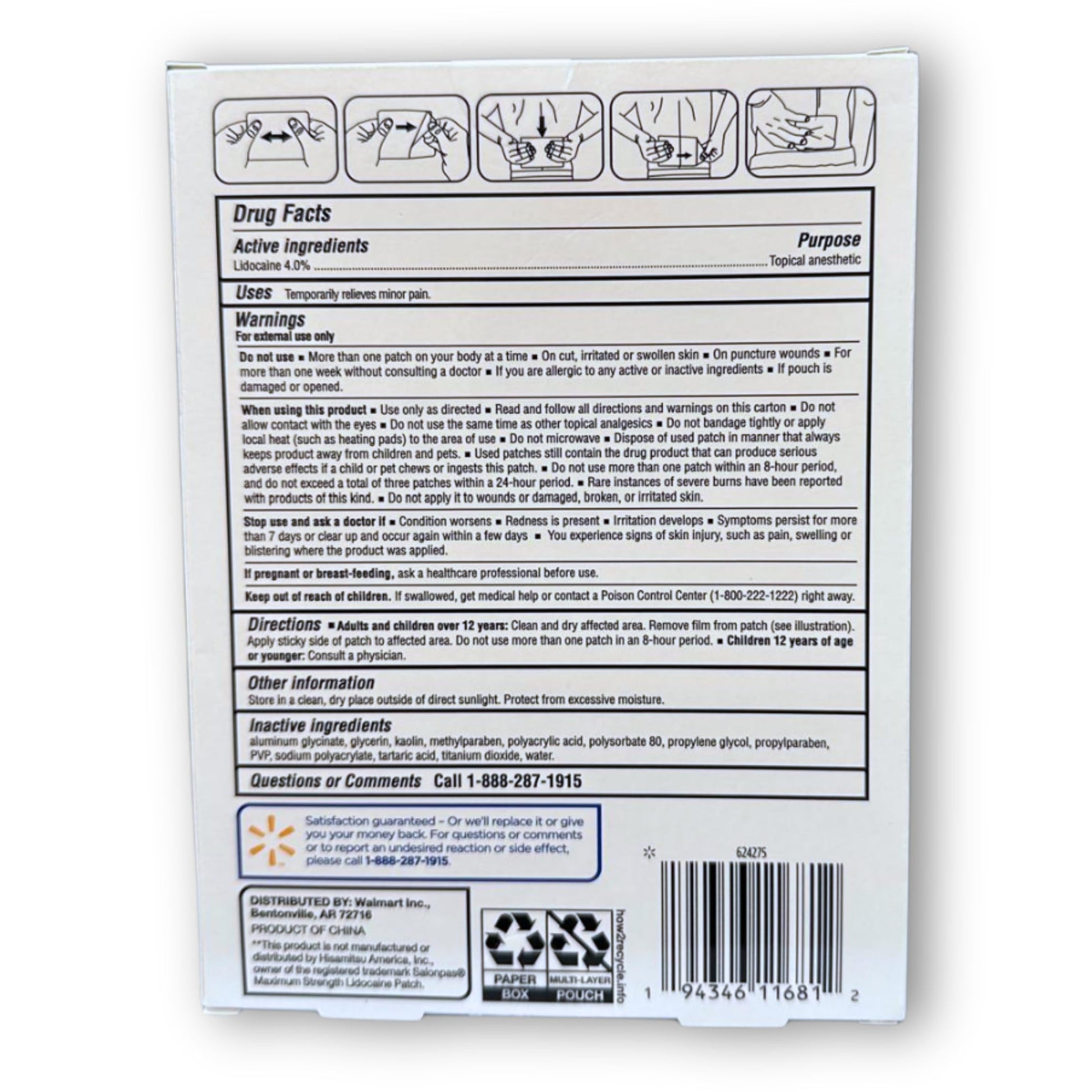Topical anesthetic 4% Patch- 6 Count (Pack of 1), Boxed By Fusion Shop Store FUSION SHOP STORE Smart choices, meaningful life! Au supplements