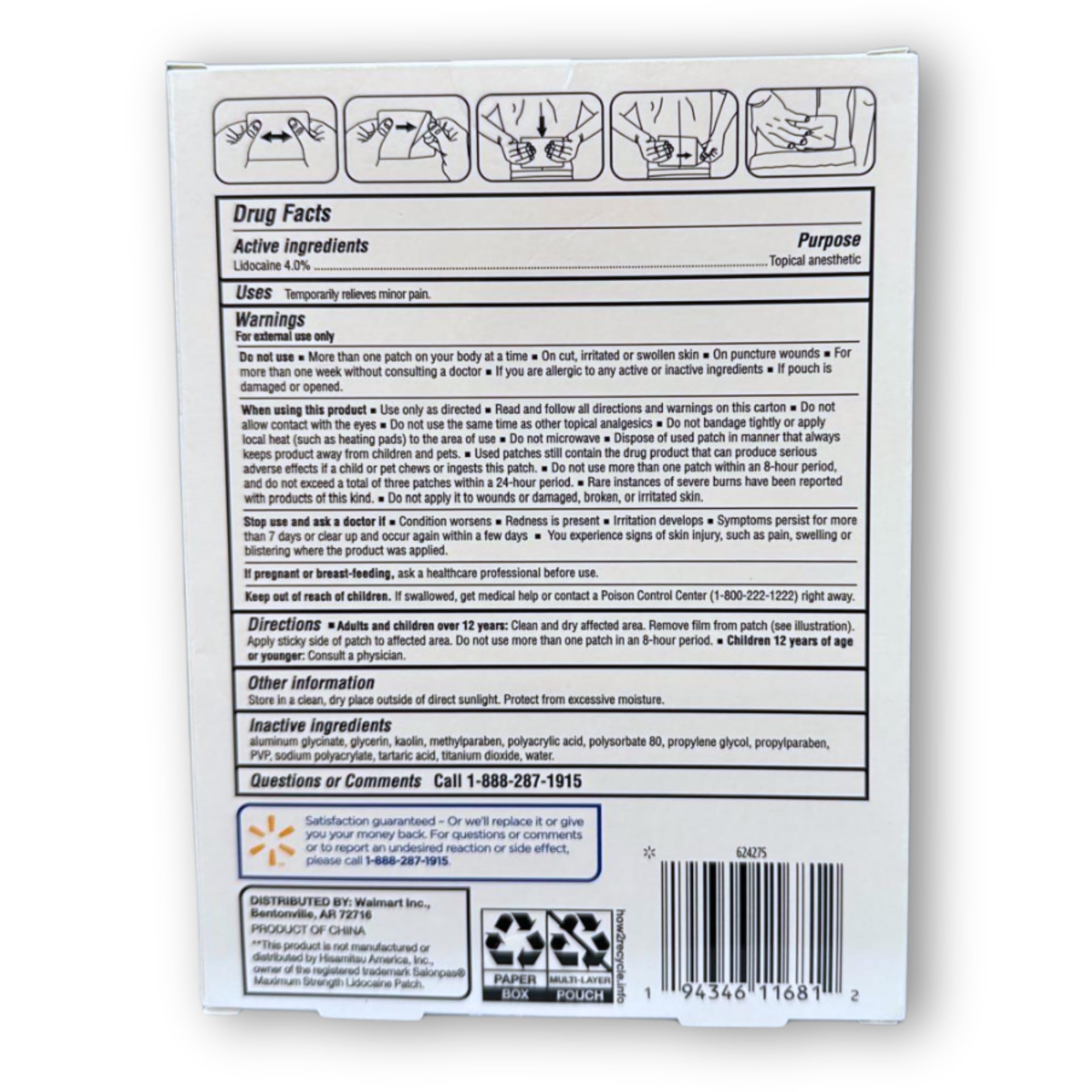 Topical anesthetic 4% Patch- 6 Count (Pack of 1), Boxed By Fusion Shop Store FUSION SHOP STORE Smart choices, meaningful life! Au supplements