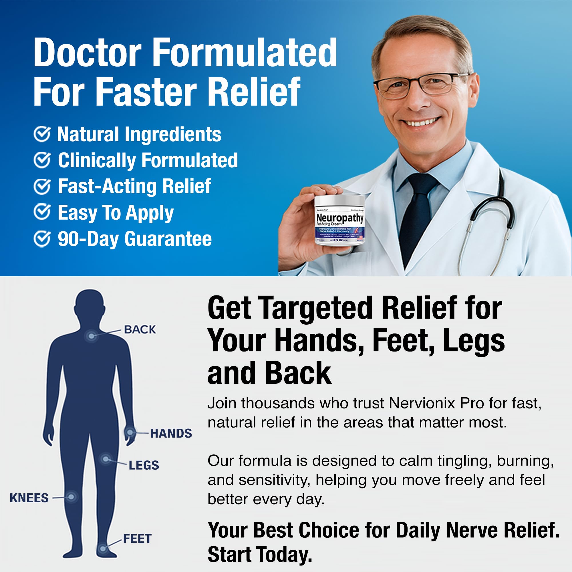 Neuropathy Nerve Relief Cream – Extra Large 8 oz – Maximum Strength for Feet Hands Legs Toes Back – Natural Ingredients Arnica Aloe Vera MSM Vitamins – Fast-Acting Soothing Relief – Super Value 8 oz Nuturna Au supplements
