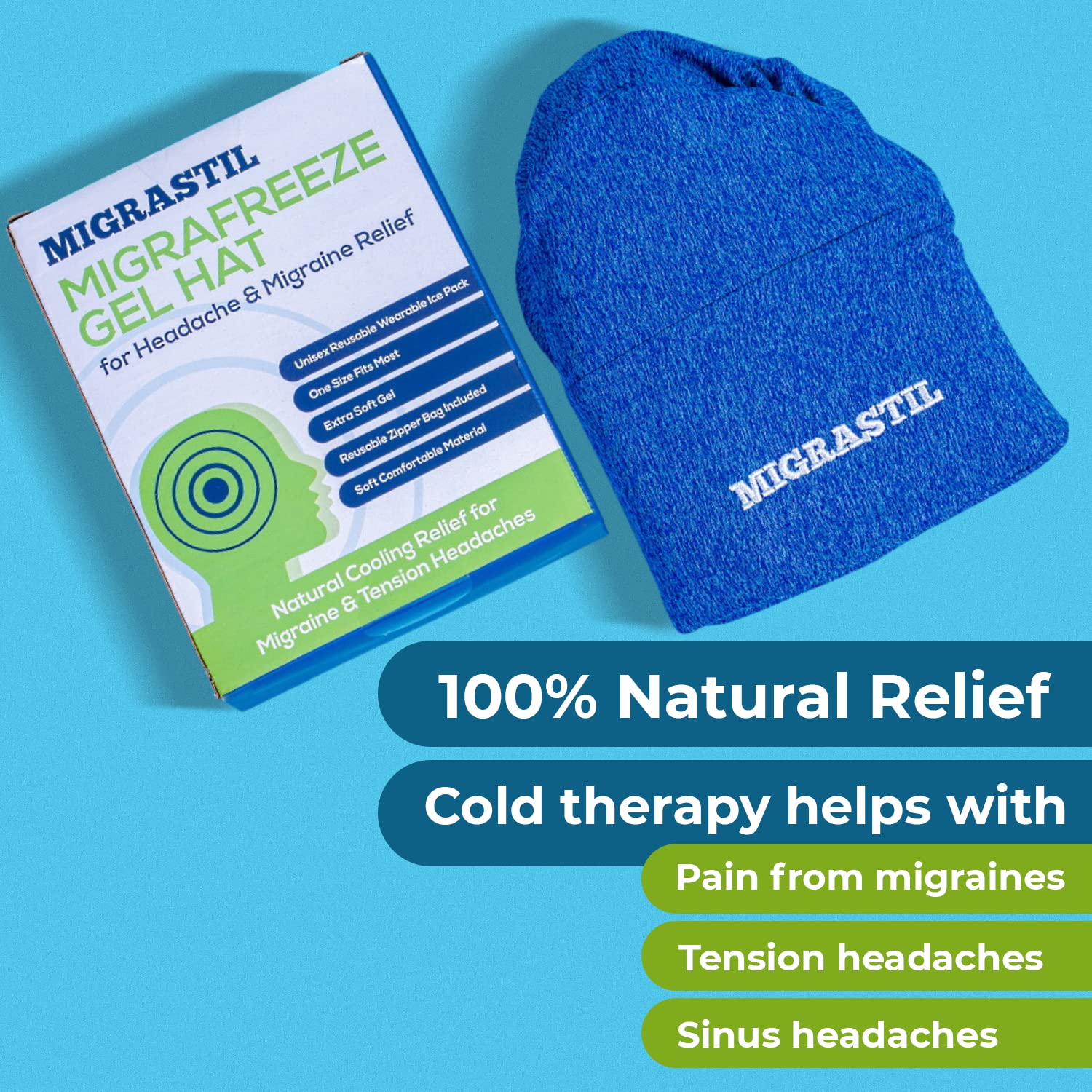 Basic Vigor Migrastil Extra Strength Migraine Stick & MigraFreeze Hat Bundle Basic Vigor Au supplements