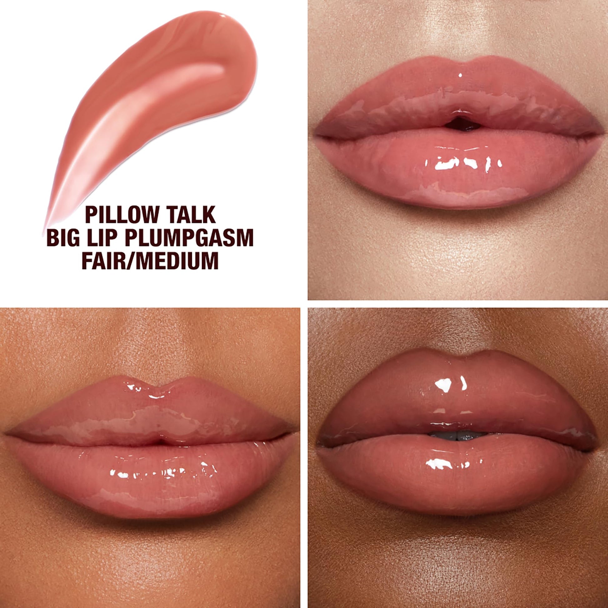 Charlotte Tilbury Pillow Talk Plumpgasm Lip Gloss - Hydrating Lip Plumper with Hyaluronic Acid & Plumpgasm Heat + Ice Technology for Juicy, Glossy Fullness - Fair/Medium Charlotte Tilbury Au supplements