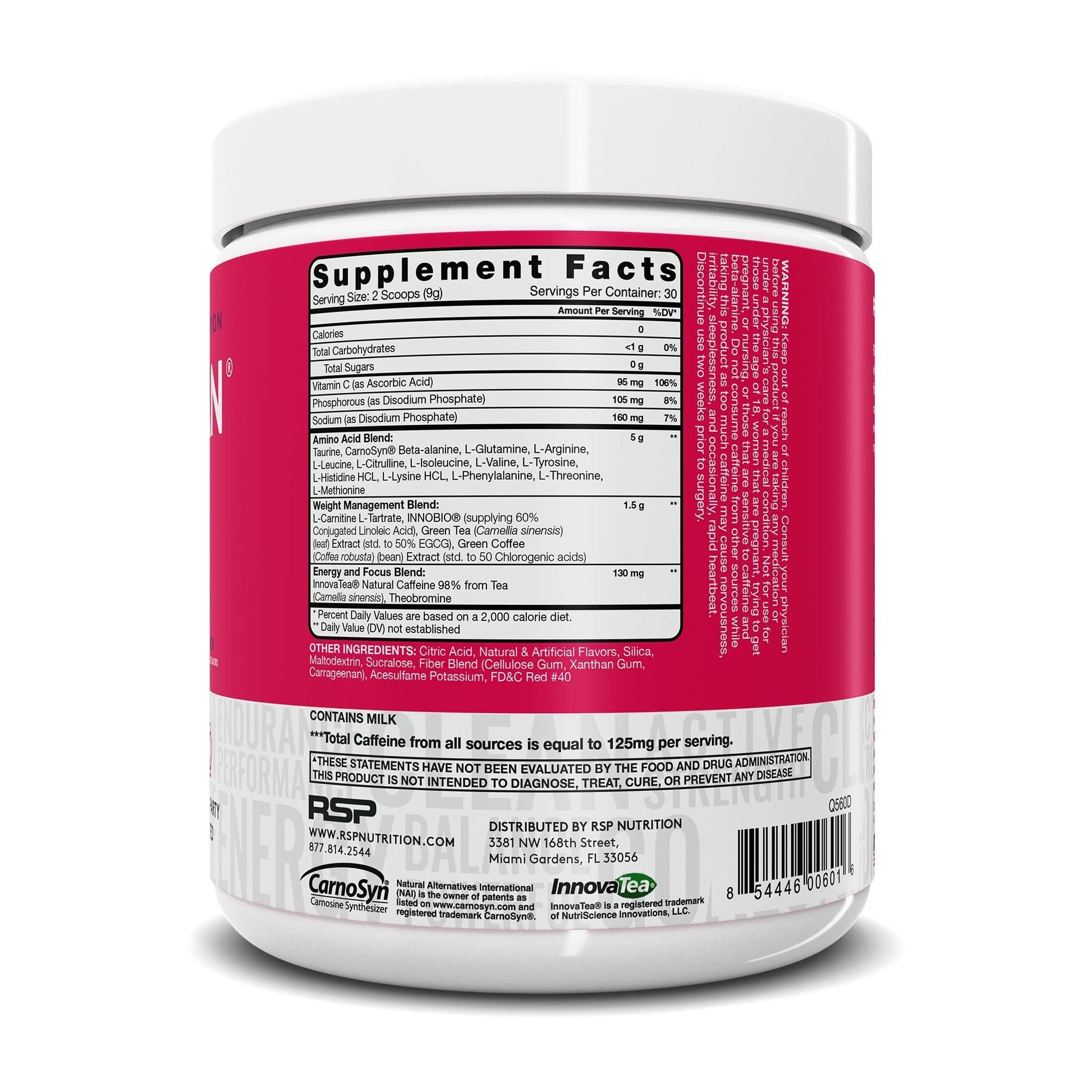 RSP NUTRITION AminoLean Pre Workout Energy (Fruit Punch 30 Servings) with AminoLean RSP NUTRITION Au supplements