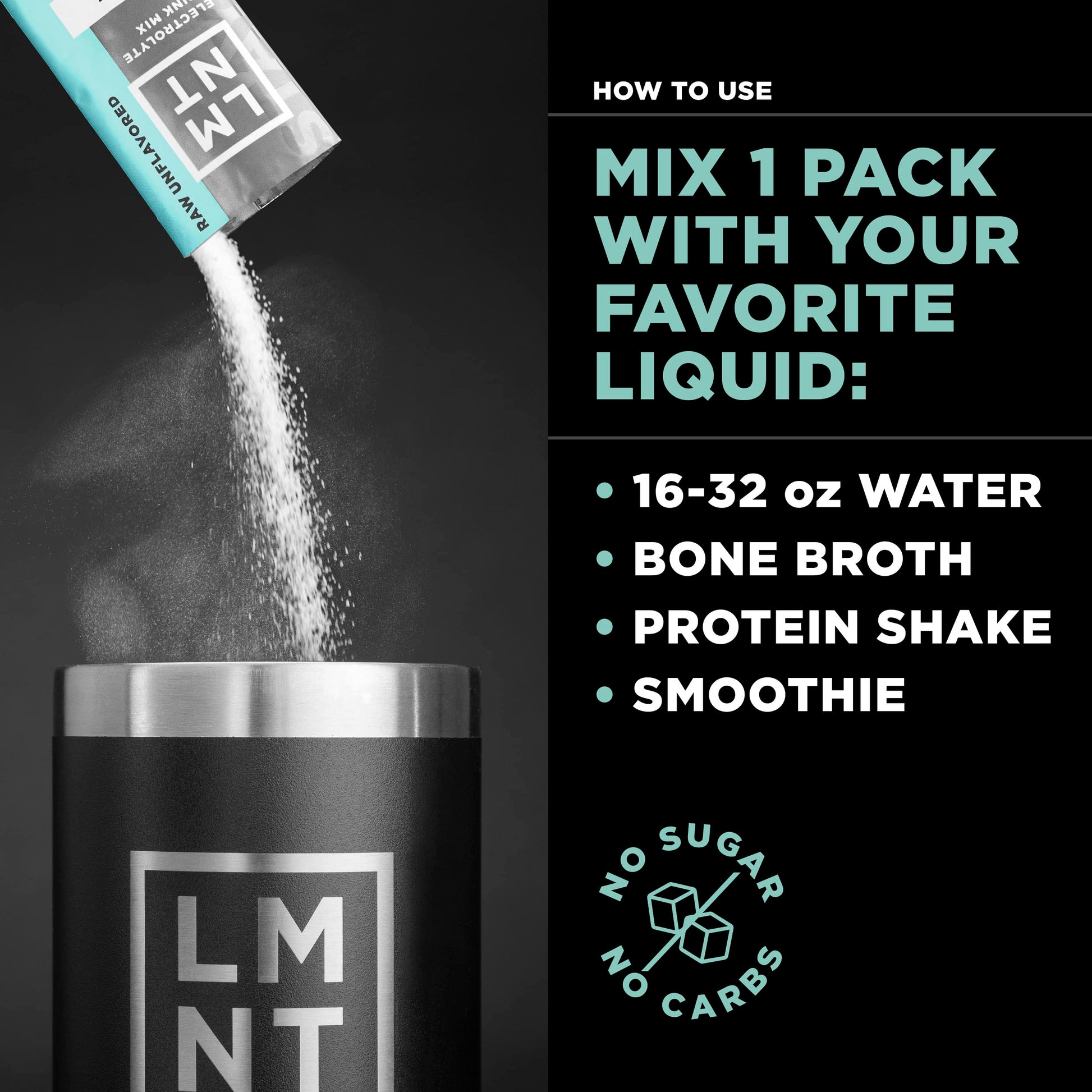 LMNT Zero-Sugar Electrolytes - Raw Unflavored Salt - Hydration Powder Packets Drink LMNT Au supplements