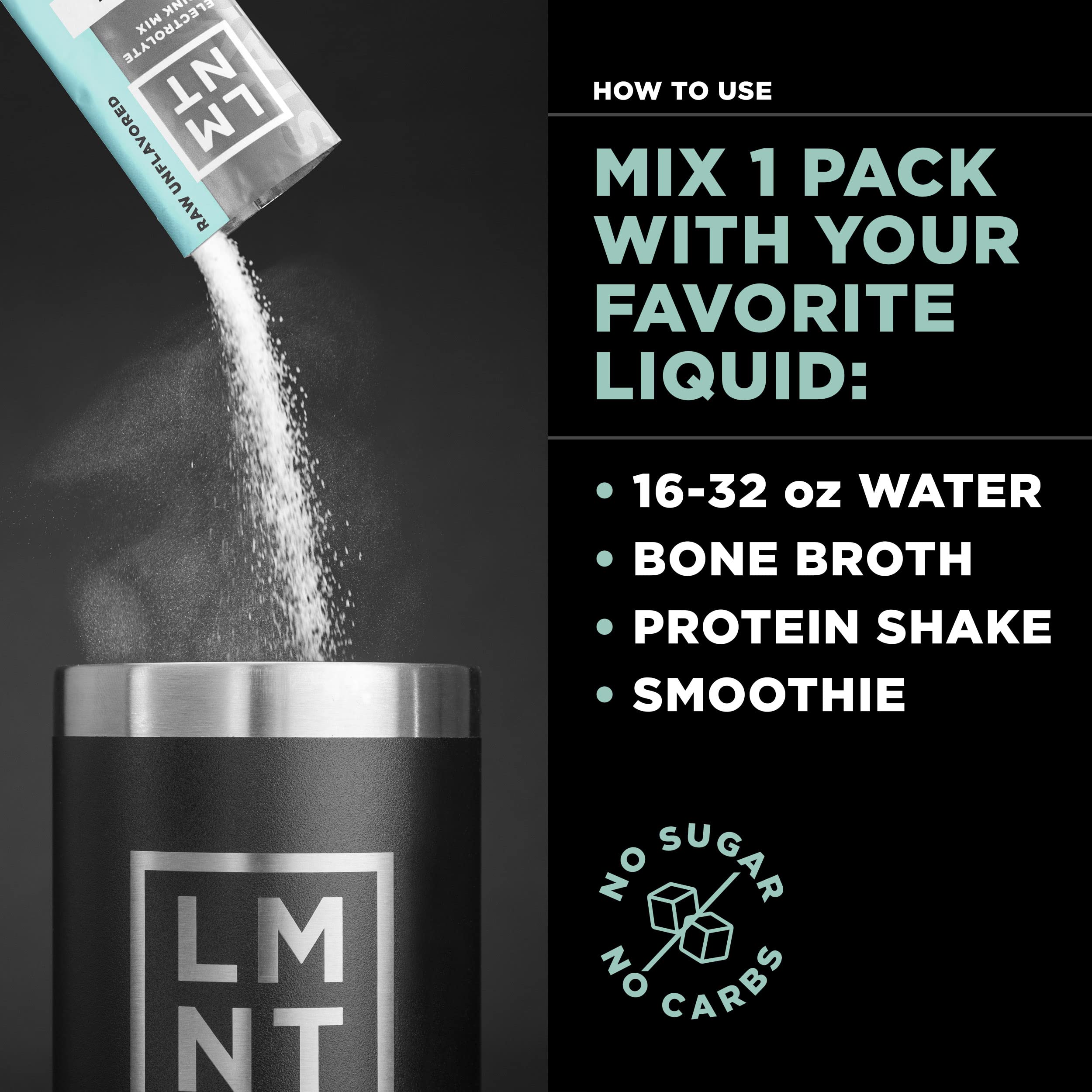 LMNT Zero-Sugar Electrolytes - Raw Unflavored Salt - Hydration Powder Packets Drink LMNT Au supplements