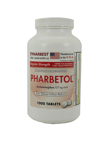 Pharbest Acetaminophen 325 mg 1000 Count Tablets Harbest Au supplements