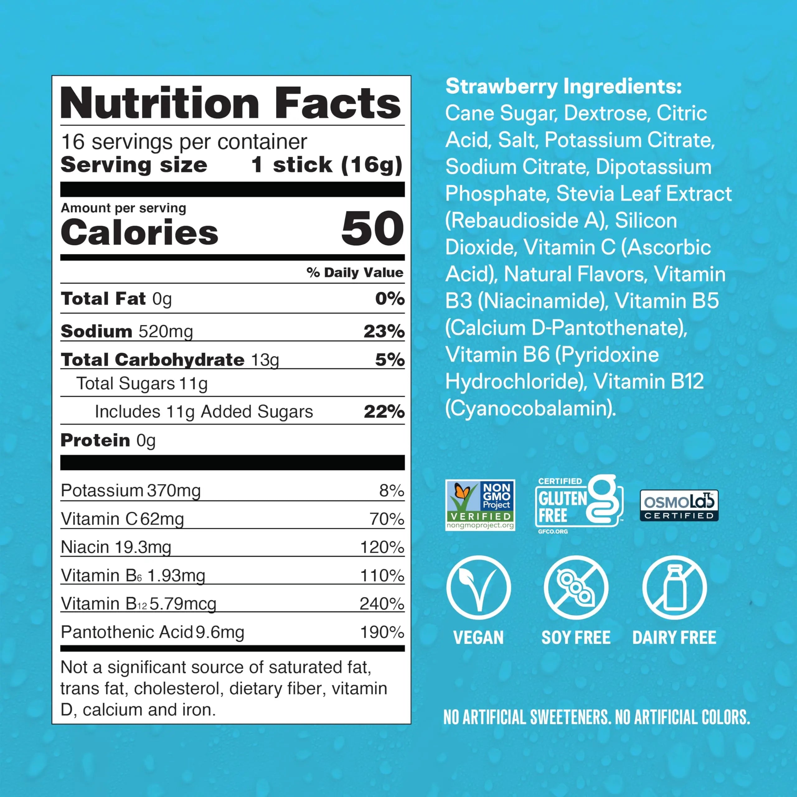 Liquid I.V.® Hydration Multiplier - Strawberry | Electrolyte Powder Drink Mix | 1 Pack (16 Servings) Liquid I.V. Au supplements