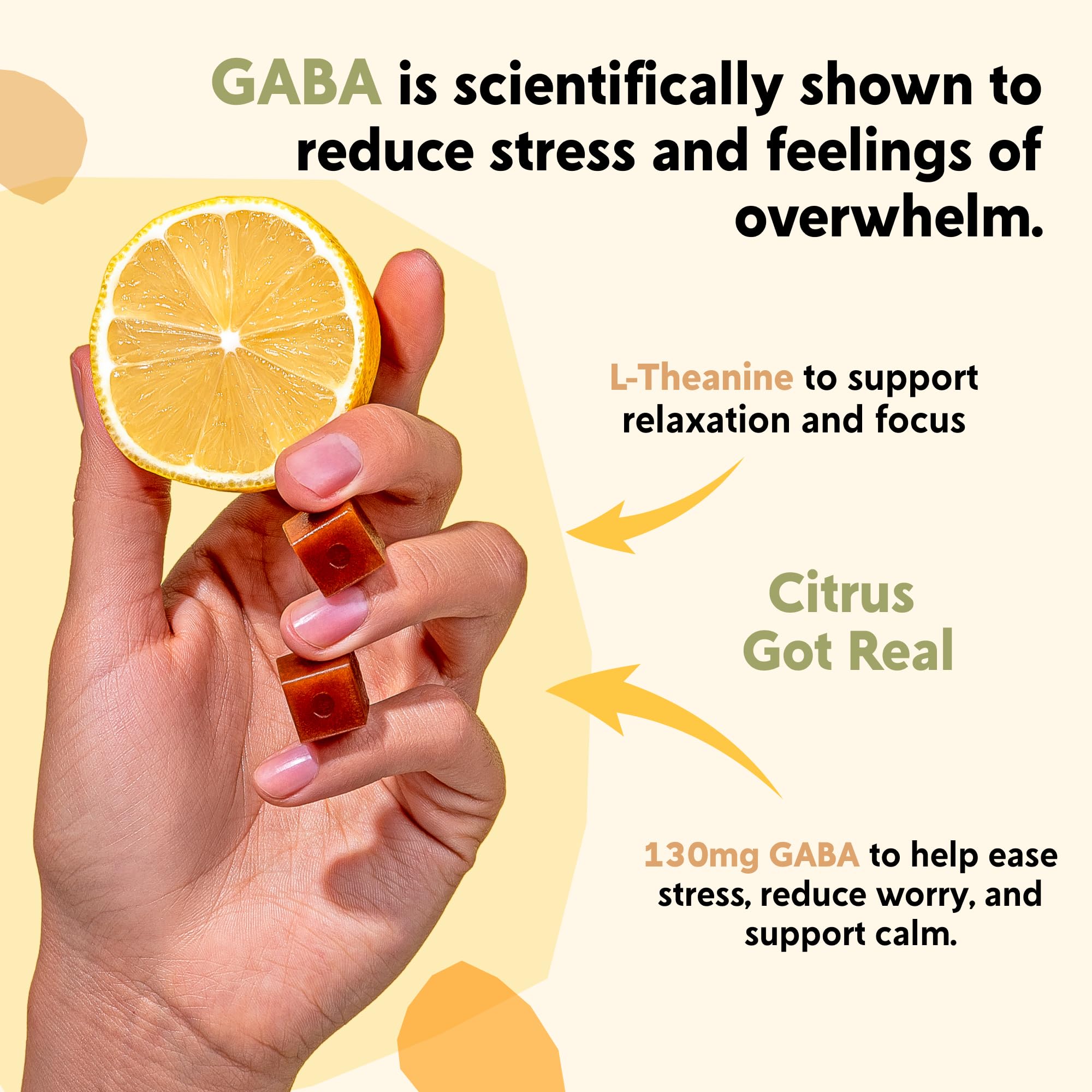 PYM Citrus Mood Chews Support for Stress, Worry & Overwhelm, 120 Count | 130mg GABA, 90mg L-Theanine | Vegan, Non-GMO, Gluten-Free, No Added Sugar | All-Natural Mood Balance Supplement Made in USA PYM Health Au supplements