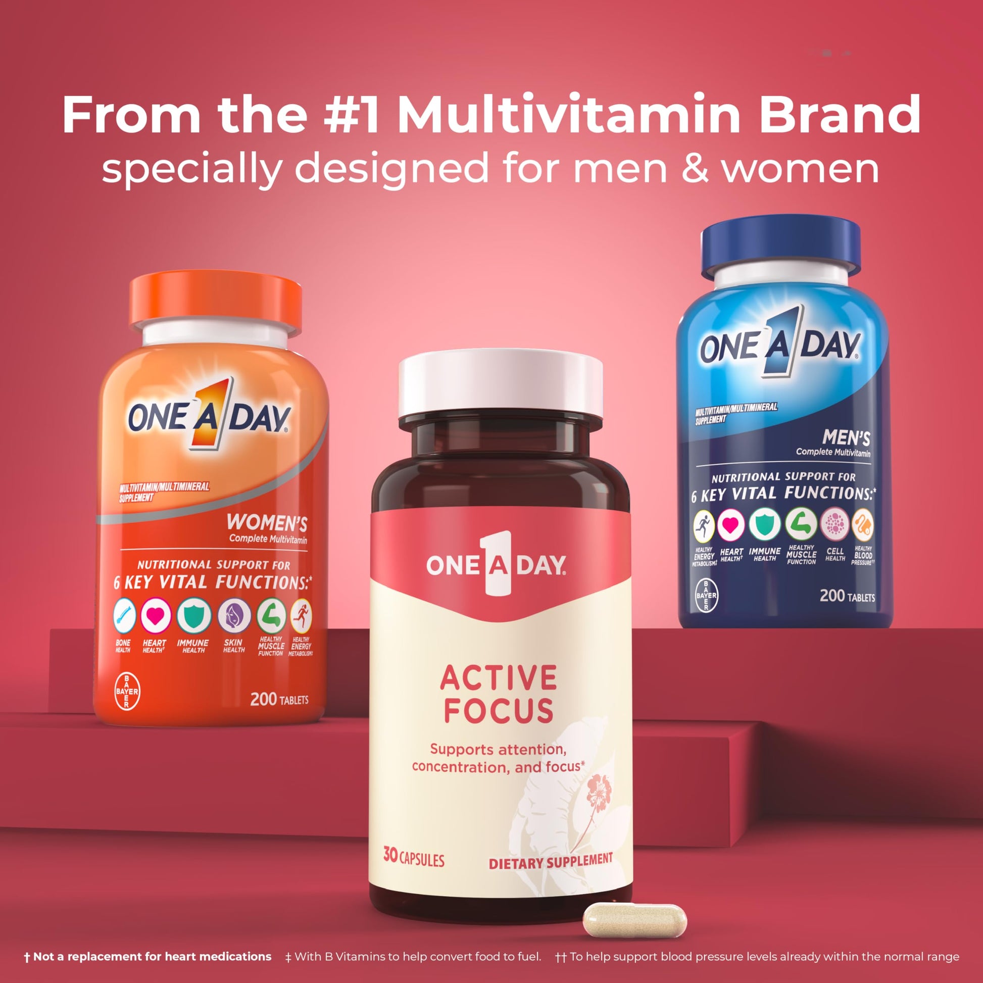 ONE A DAY Bundle Multivitamin for Men 200 Count Tablets Active Focus Supplement ONE A DAY Au supplements