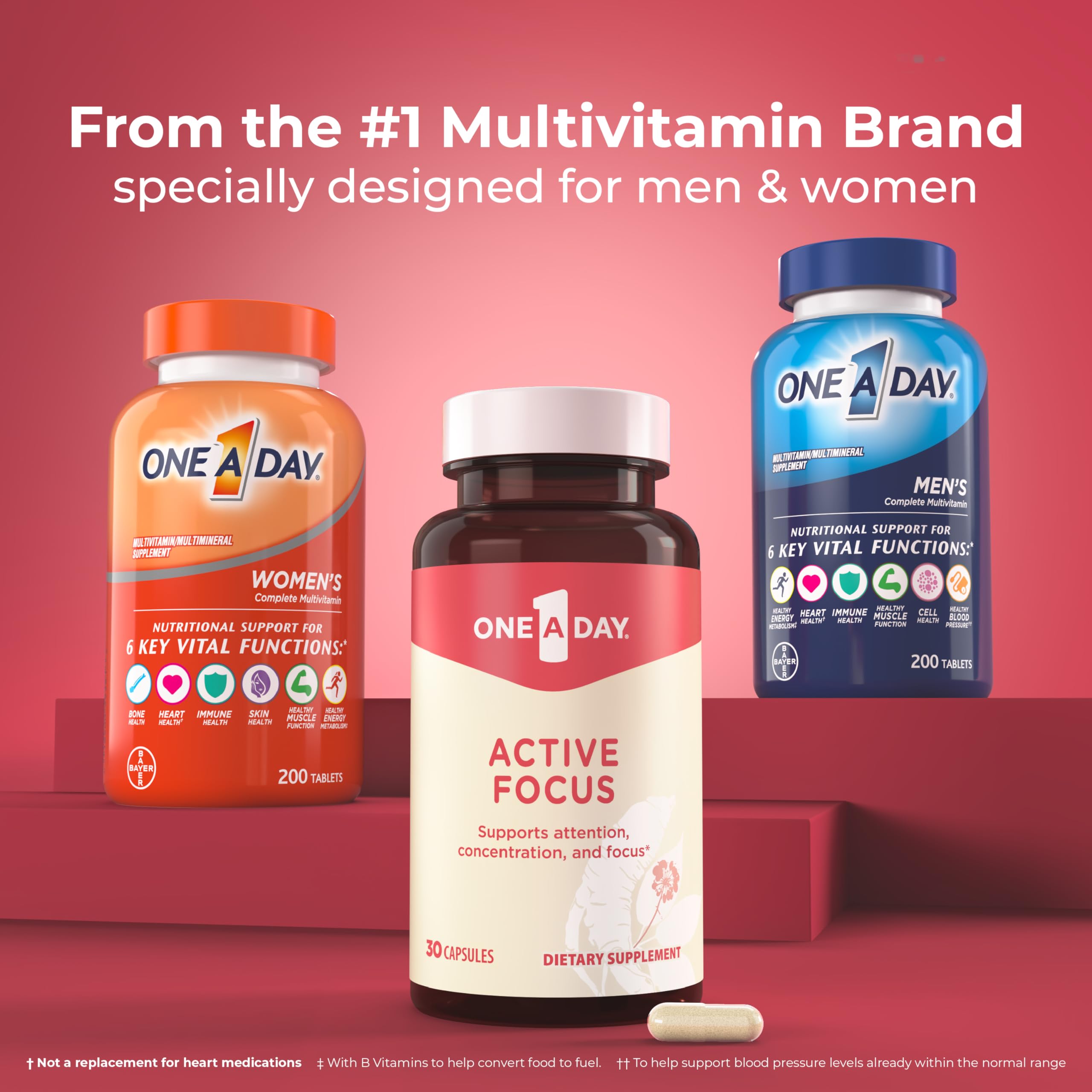 ONE A DAY Bundle Multivitamin for Men 200 Count Tablets Active Focus Supplement ONE A DAY Au supplements