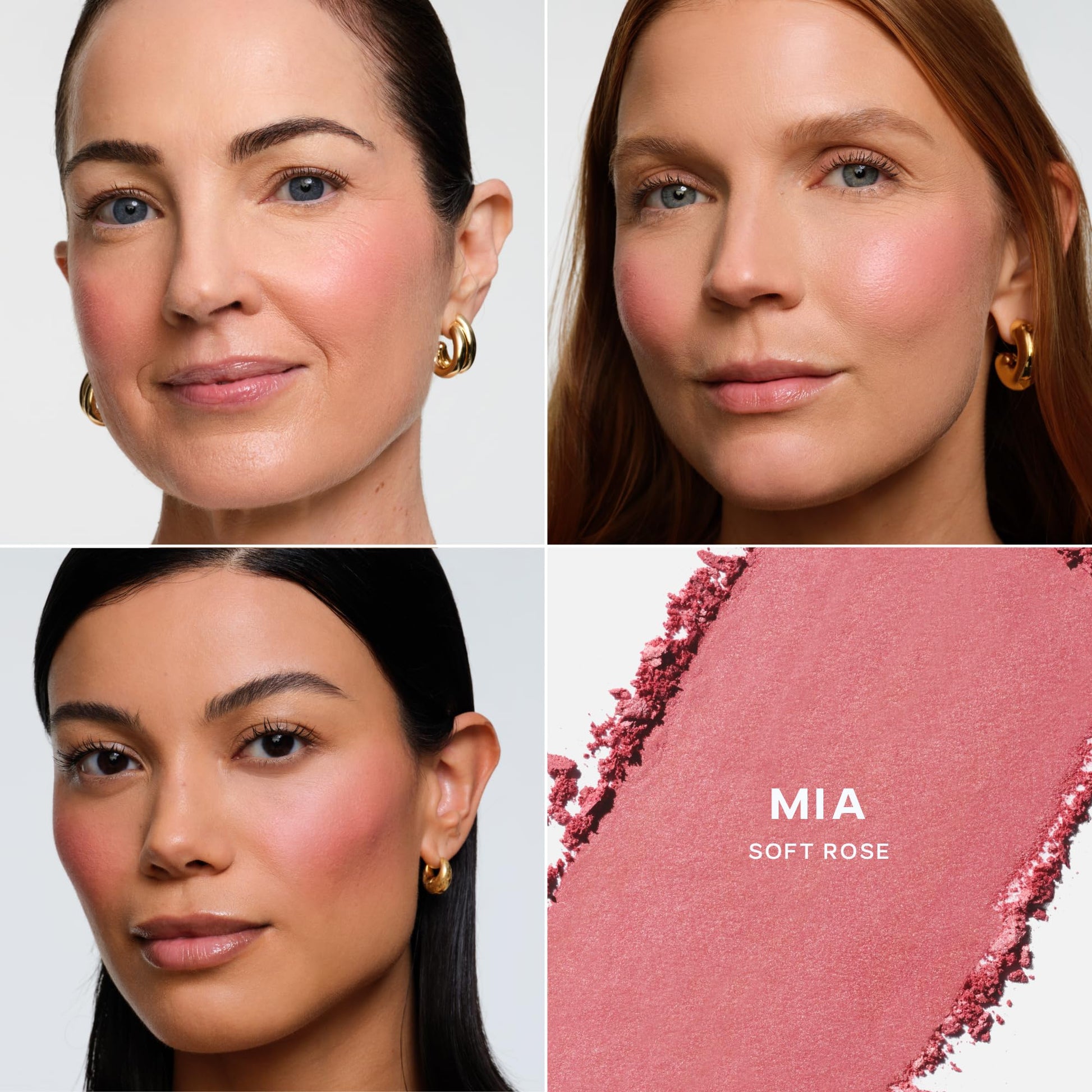 Saie Blush & Brush Duo - SuperSuede Baked Blush in Mia (.01 oz) & Powder Blush Brush - Talc-Free, Moisturizing Blush with Vegan, Fluffy Brush for Seamless Application Saie Au supplements