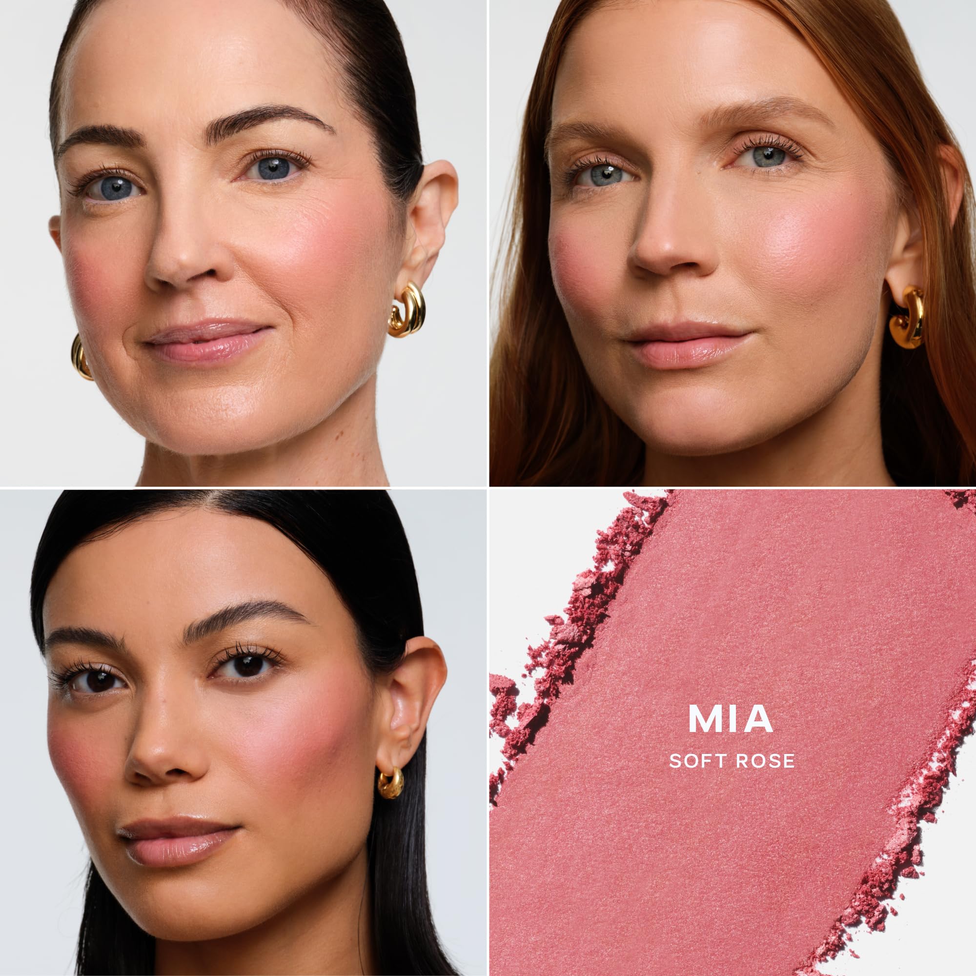 Saie Blush & Brush Duo - SuperSuede Baked Blush in Mia (.01 oz) & Powder Blush Brush - Talc-Free, Moisturizing Blush with Vegan, Fluffy Brush for Seamless Application Saie Au supplements