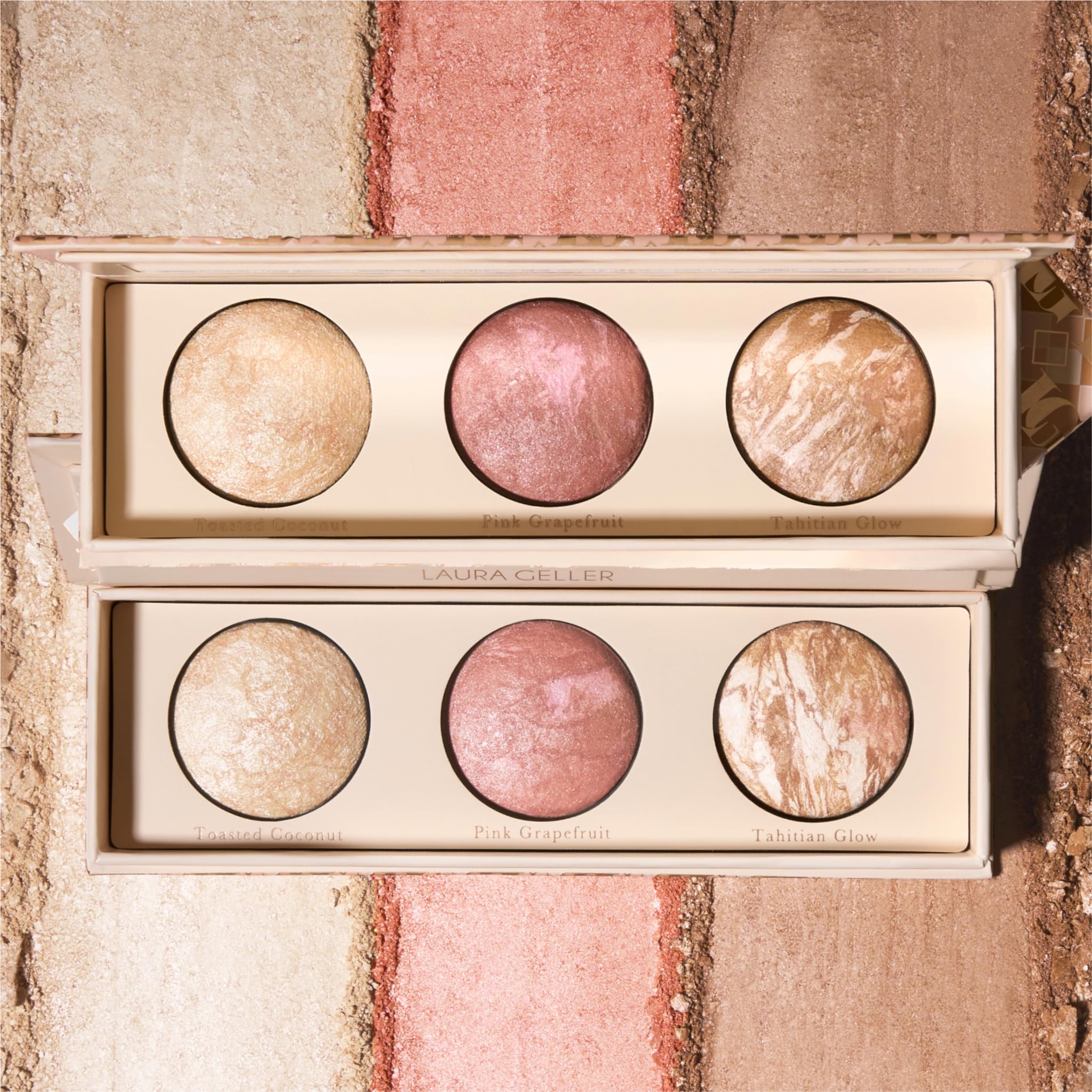 LAURA GELLER NEW YORK Geller's Greatest Lift-n-Glow Baked Trio Palette - Highlighter, Blush, Bronzer - All Skin Tones LAURA GELLER NEW YORK Au supplements