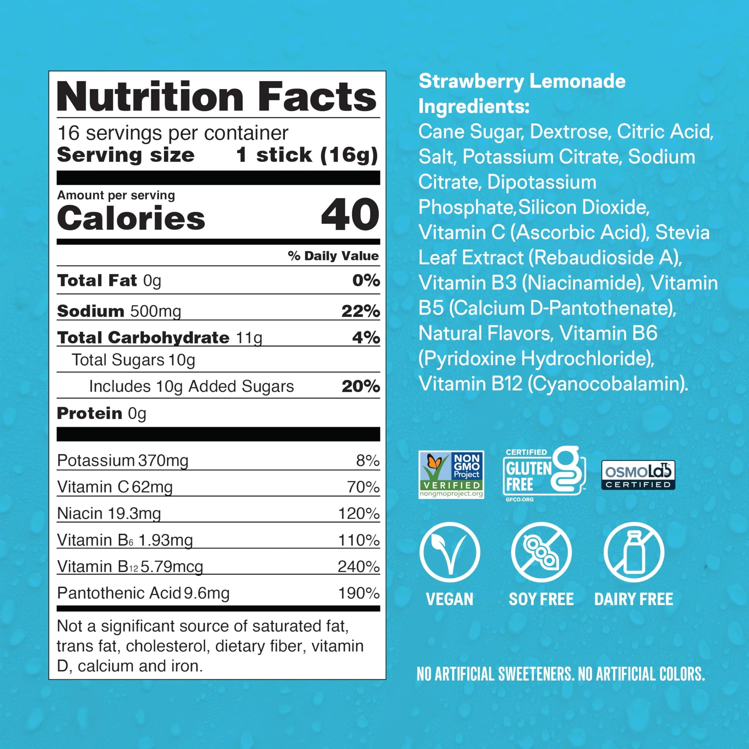Liquid I.V.® Hydration Multiplier - Strawberry Lemonade | Electrolyte Powder Drink Mix | 1 Pack (16 Servings) Liquid I.V. Au supplements