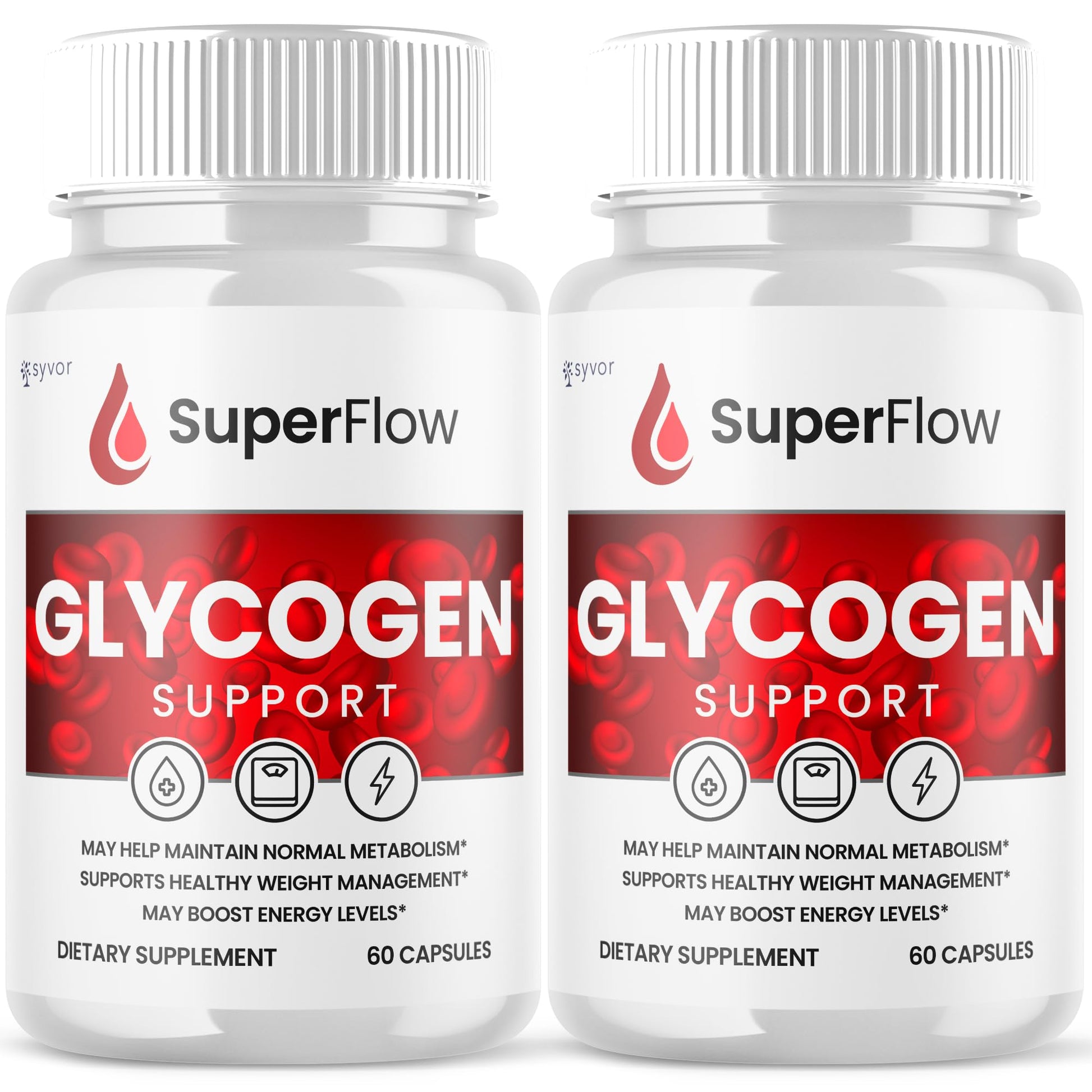 (2 Pack) Super Flow Glycogen Support, Official SuperFlow Advanced Formula Glyco Optimizer Capsules, All Natural Super Flow Pills, Daily Wellness Supplement to Support Healthy Balance (120 Capsules) Syvor Au supplements