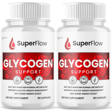 (2 Pack) Super Flow Glycogen Support, Official SuperFlow Advanced Formula Glyco Optimizer Capsules, All Natural Super Flow Pills, Daily Wellness Supplement to Support Healthy Balance (120 Capsules) Syvor Au supplements