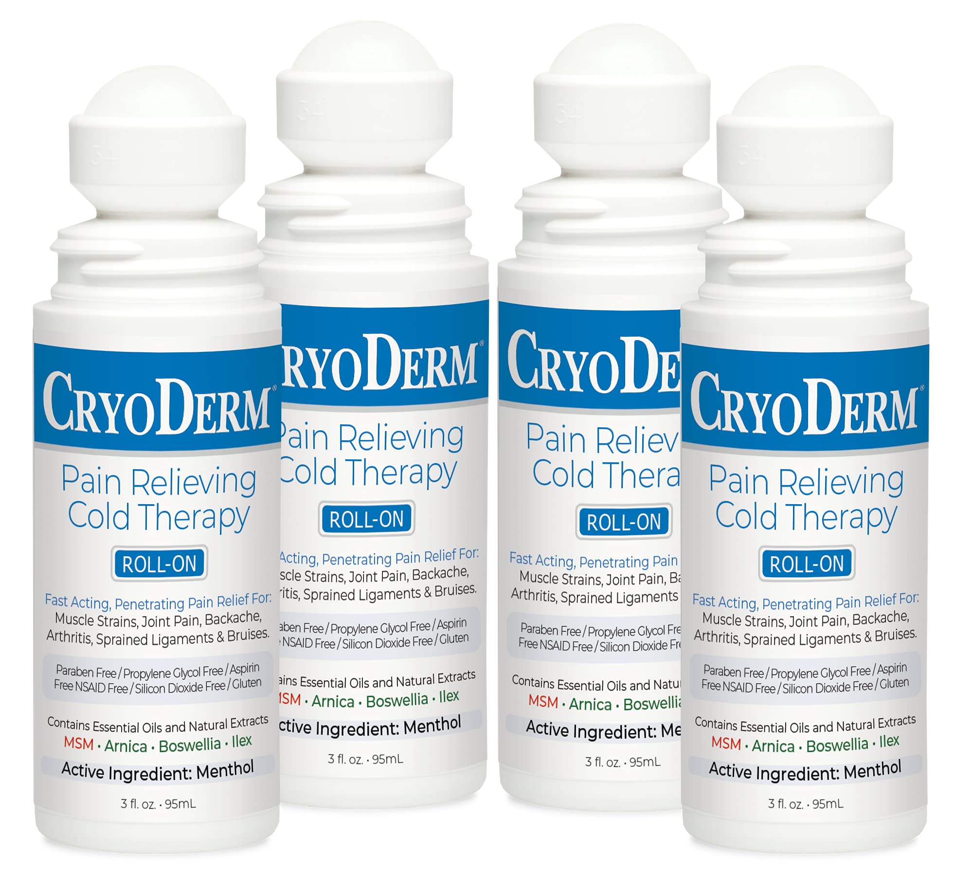 CryoDerm Pain Relieving, 3 Fl Oz (Pack of 4) CryoDerm Au supplements