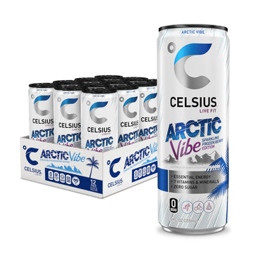 CELSIUS Arctic Vibe Sparkling Frozen Berry, Functional Essential Energy Drink, 12 Fl Oz CELSIUS Au supplements