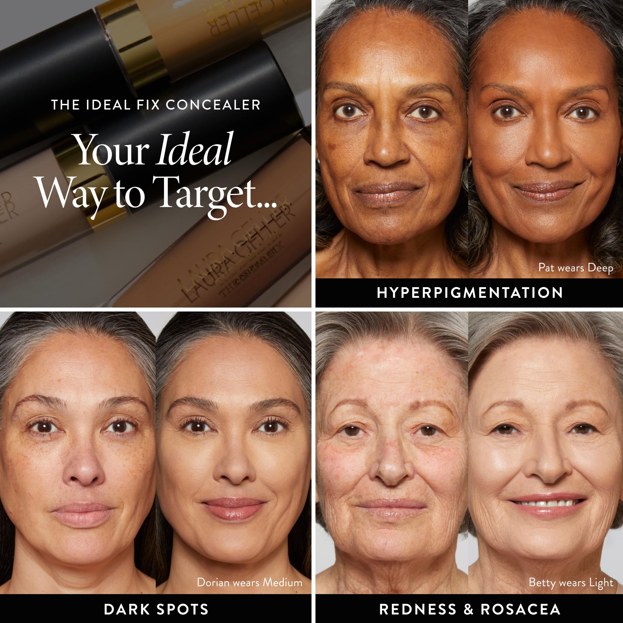 LAURA GELLER NEW YORK The Ideal Fix Concealer - Light - Buildable Medium to Full Coverage Liquid Concealer - Covers Under Eye Dark Circles & Blemishes - Long-Lasting LAURA GELLER NEW YORK Au supplements