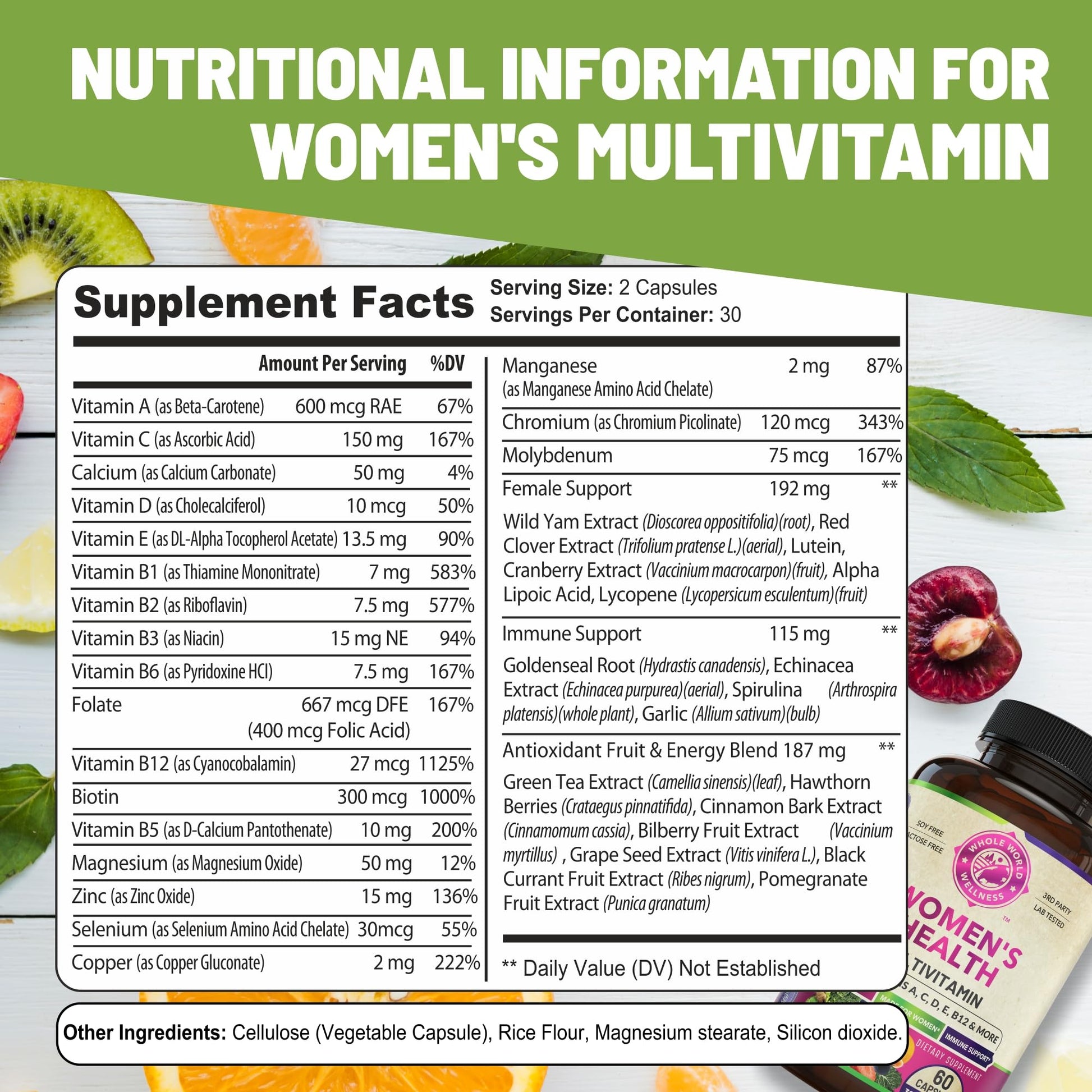 Womens Daily Multivitamins & Mens Daily Multivitamins Bundle (One Bottle Each) - Supports Holistic Wellness, Including Energy & Focus. Multivitamin & Multimineral Blend. Made in The USA. WHOLE WORLD WELLNESS Au supplements