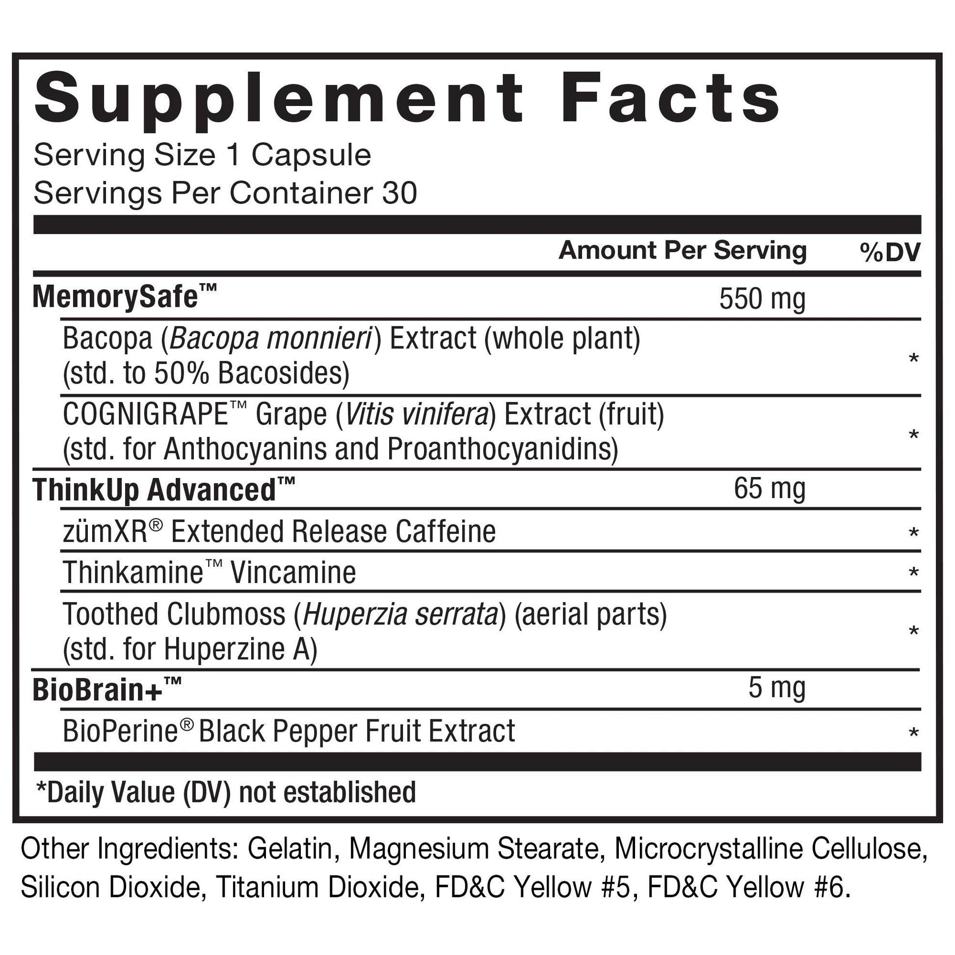 Force Factor Forebrain Nootropic Brain Supplement with Caffeine Bacopa and Huperzine A Capsules 3Pack, White, 90 Count Force Factor Au supplements
