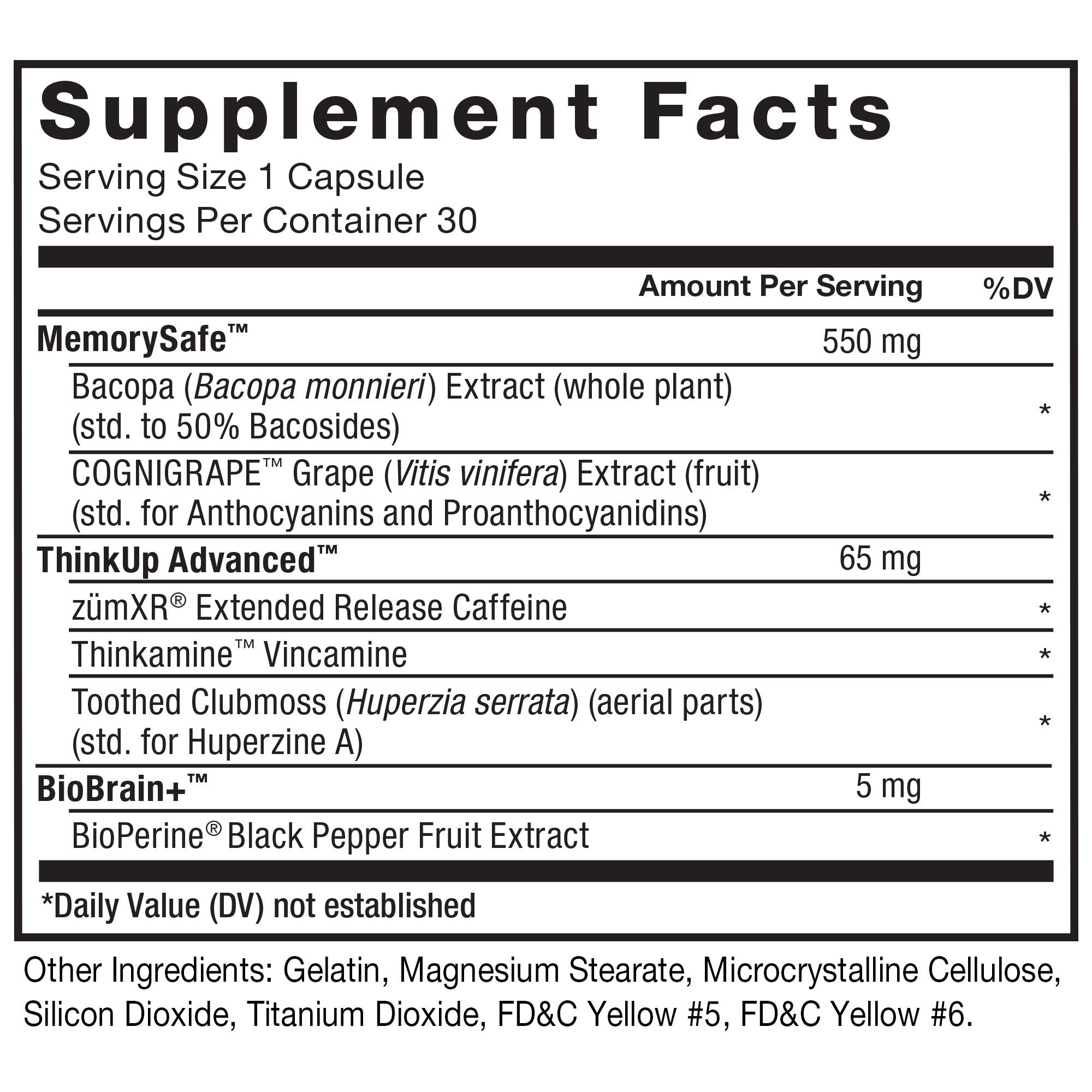 Force Factor Forebrain Nootropic Brain Supplement with Caffeine Bacopa and Huperzine A Capsules 3Pack, White, 90 Count Force Factor Au supplements