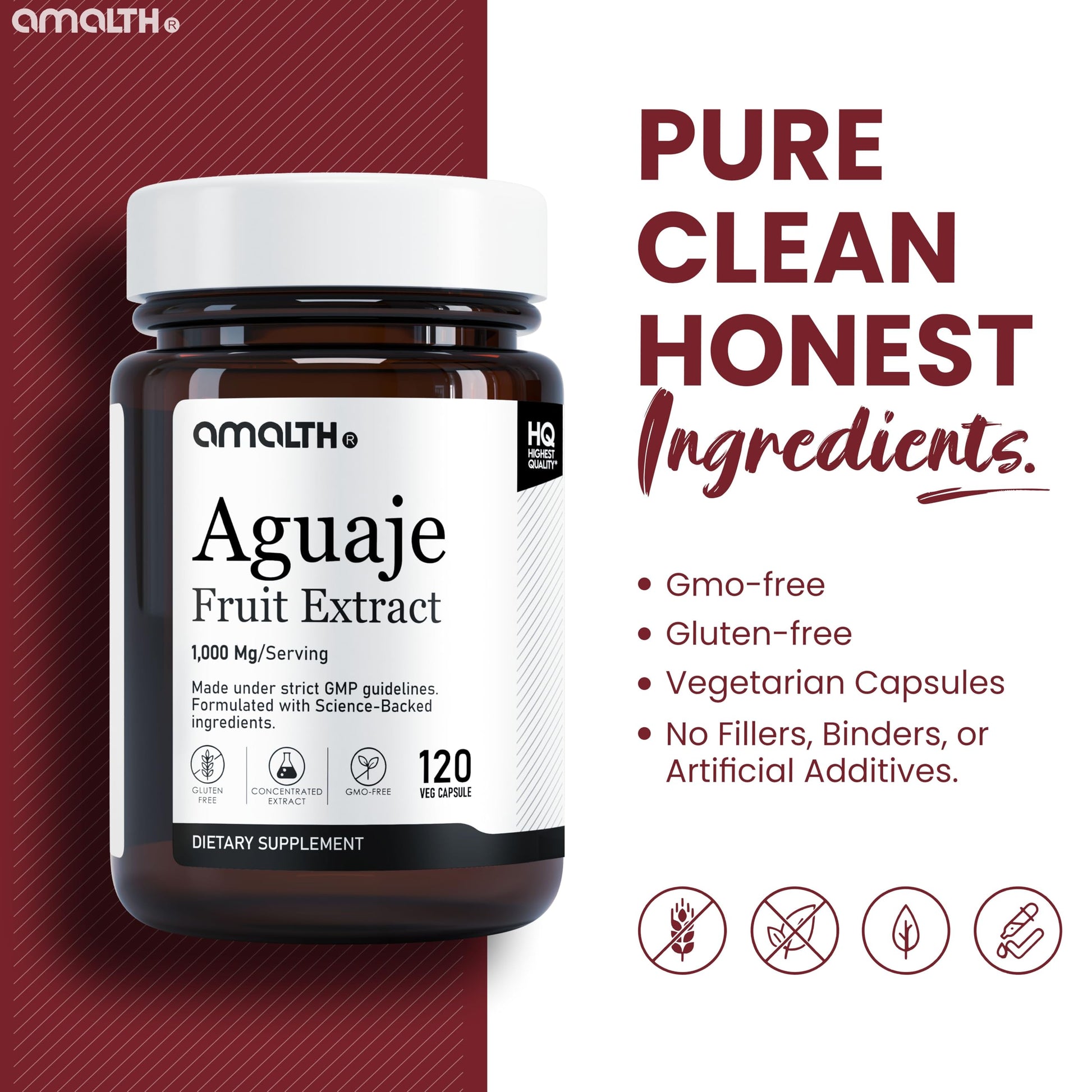 Amalth Aguaje Curves Capsule for Women 1000 mg- Extra Strength from Peru Natural Supplements- 120 Capsules Non- GMO Premium Quality Pills AMALTH Au supplements