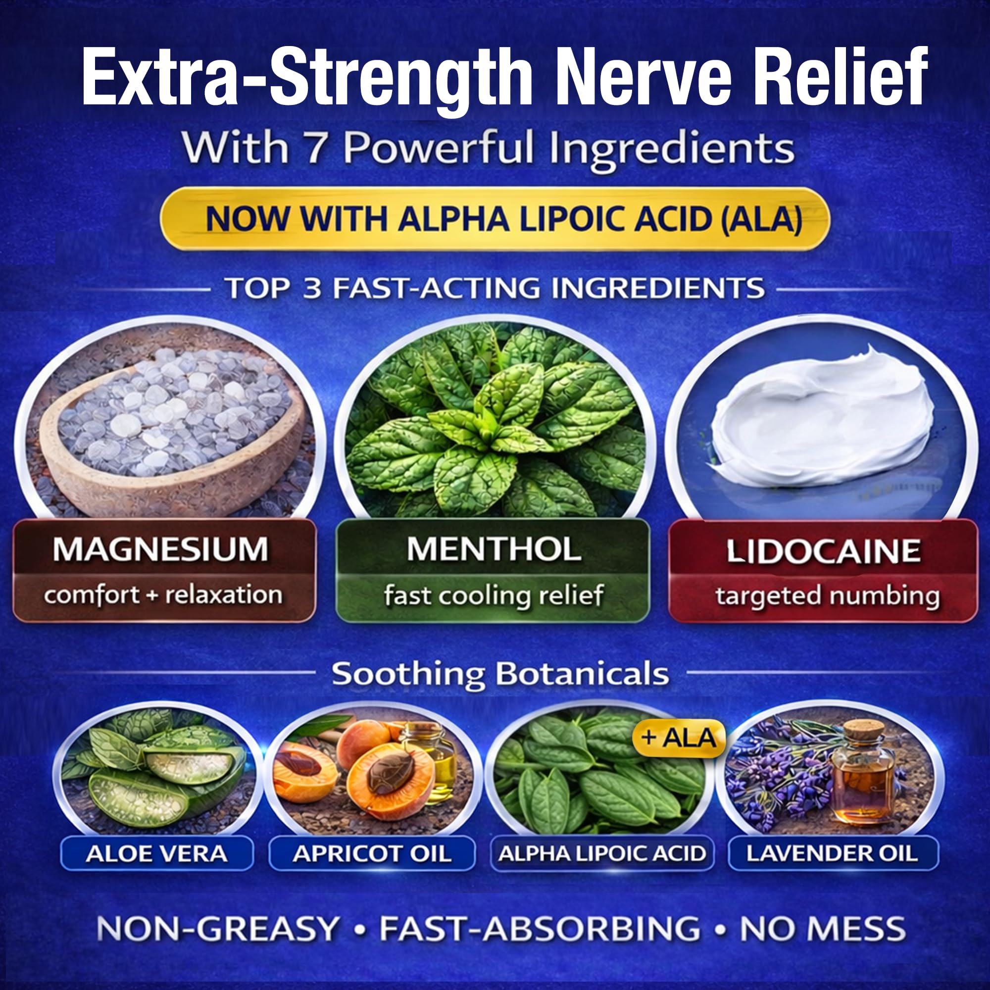 Neuropathy Nerve Relief Cream – Extra Large 8 oz – Maximum Strength for Feet Hands Legs Toes Back – Natural Ingredients Arnica Aloe Vera MSM Vitamins – Fast-Acting Soothing Relief – Super Value 8 oz Nuturna Au supplements