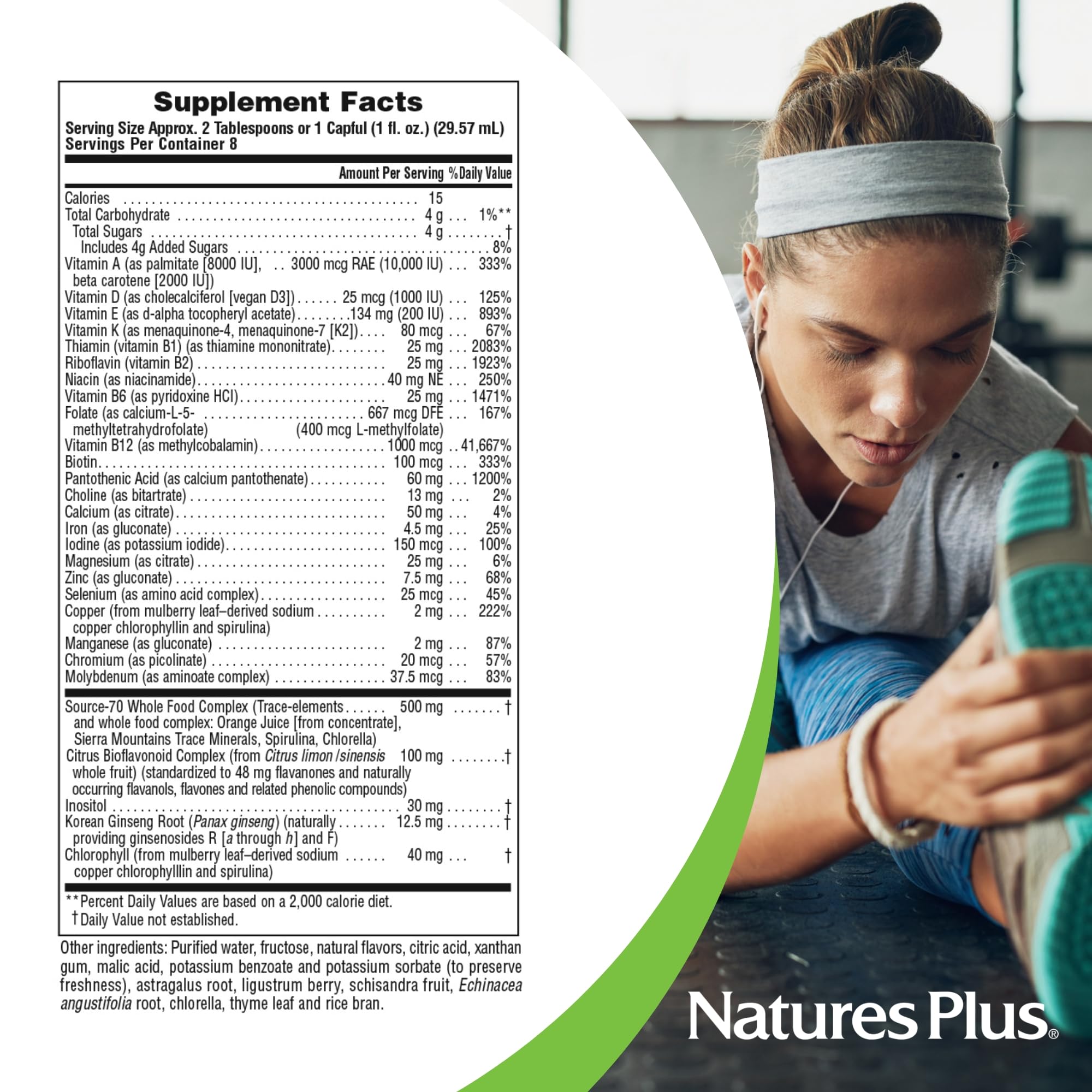 NaturesPlus Source of Life Liquid, Tropical Fruit - 8 fl oz - Multivitamin & Mineral Supplement - Gluten Free, Vegetarian - 8 Servings NaturesPlus Au supplements