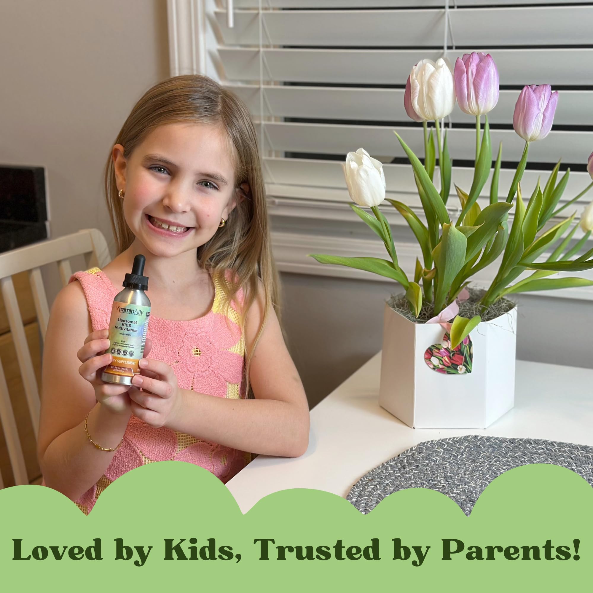 Vitaminally Liposomal Kids Liquid Multivitamin | Non-GMO | Clean | Sugar Free | Gluten Free | Organic Berry Flavors |