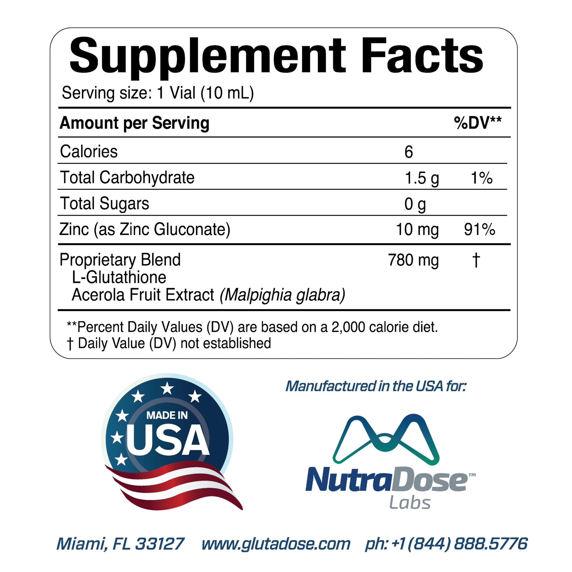 Liquid Glutathione Supplement, Lemon Berry Flavored Acerola Energy Booster w/Zinc, Daily Vitamins & Minerals, Zero Sugar Formulation, Everyday Auto-Immune Support for Adults, 0.34 fl oz, Pack of 30 GlutaDose Au supplements