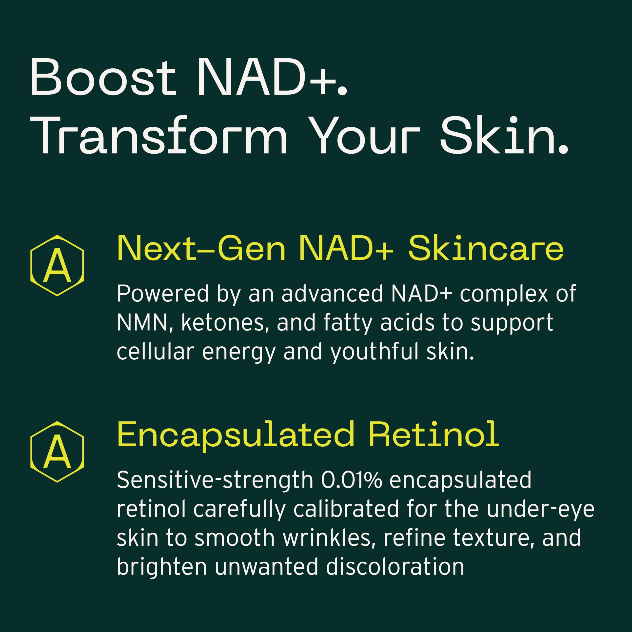 Aramore NAD+ Cell Energizing Skin Care Treatment with Proprietary NAD+ Precursor Complex, Clinically Proven to Target 12 Signs of Aging - 15ml Aramore Au supplements