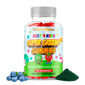 FourRoar Vital Prime Super Green Gummies for Kids 90 Count Strawberry & Watermelon Flavor | Fruit and Vegetable Gummies | Vegan Veggies Gummy Multivitamin for Kids FourRoar Au supplements