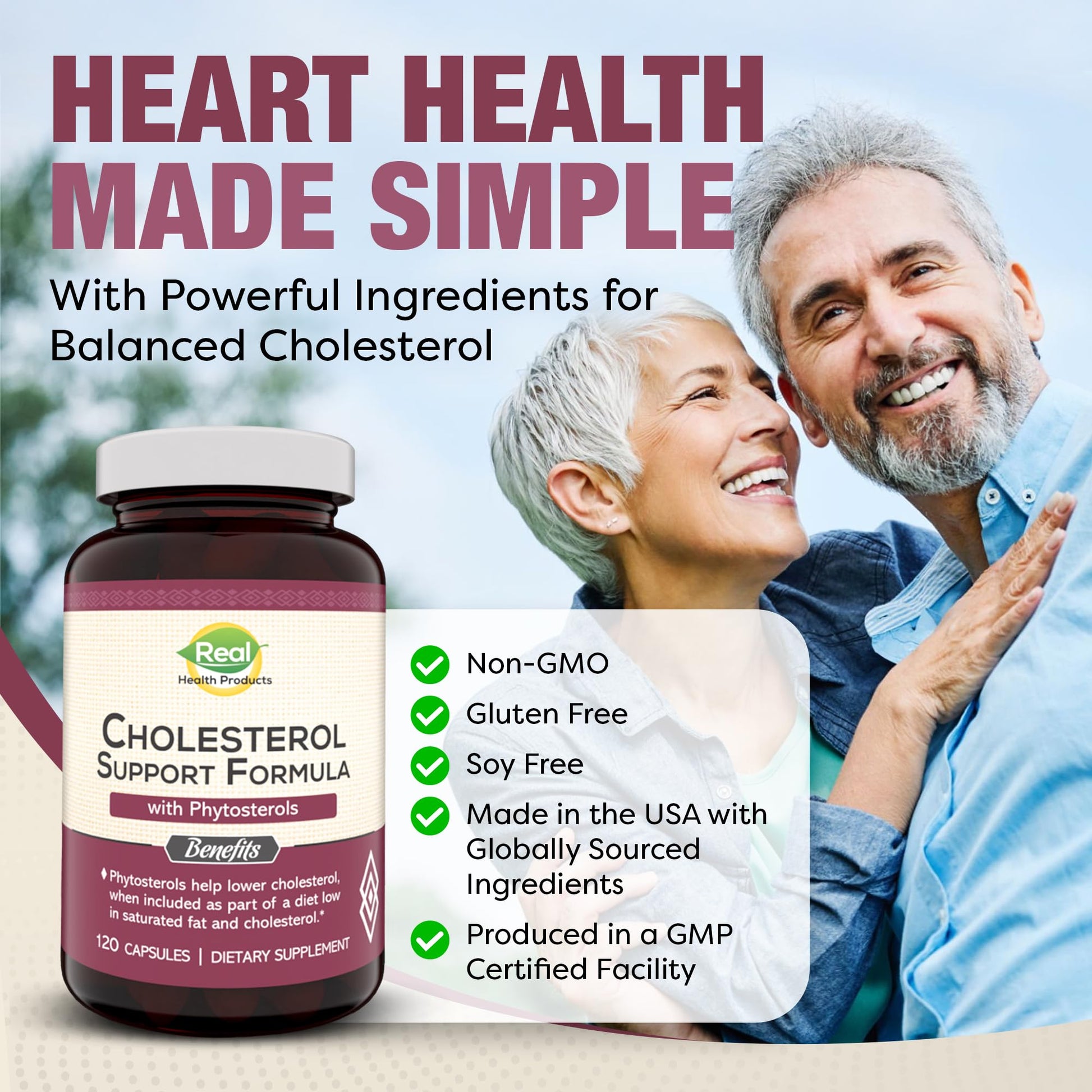 Advanced Cholesterol Health Complex with Plant Sterols. Cholesterol & Lipid Support Supplement for Healthy Heart & Cholesterol Levels for Men & Women. 120 Capsules RHP Au supplements