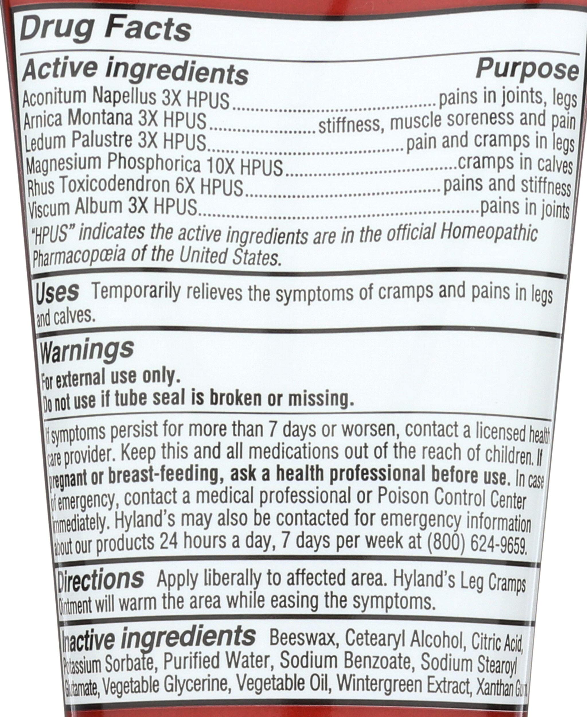 Hylands Homeopathic Leg Cramps - Ointment - 2.5 oz Hyland's Au supplements