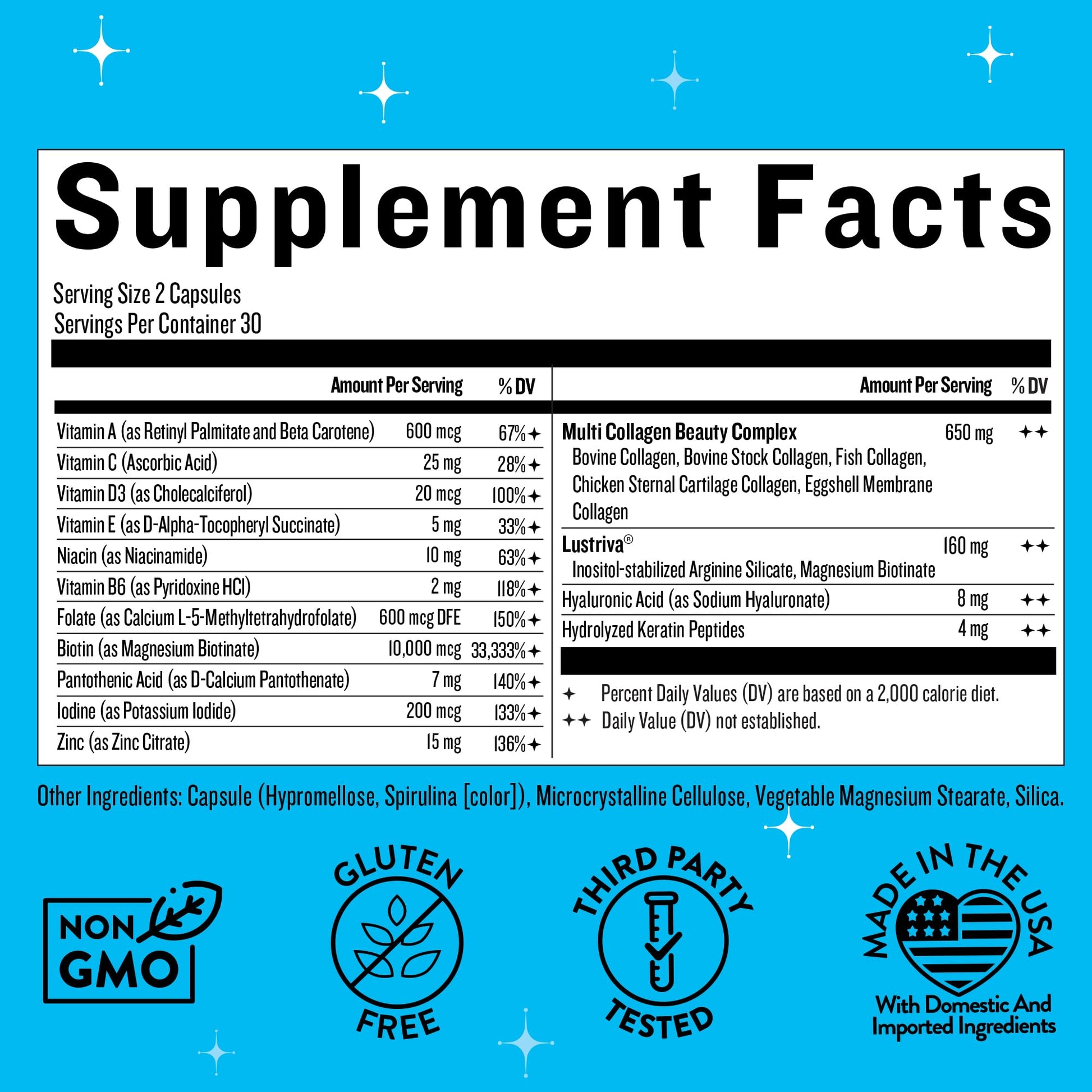 Legendairy Milk Hair Growth Vitamins for Women - Biotin for Hair Growth with Collagen & Lustriva, Hair Loss Products & Supplements for Thinning, Thicker, Fuller, Stronger Skin & Nails, Mane Event™ Legendairy Milk Au supplements