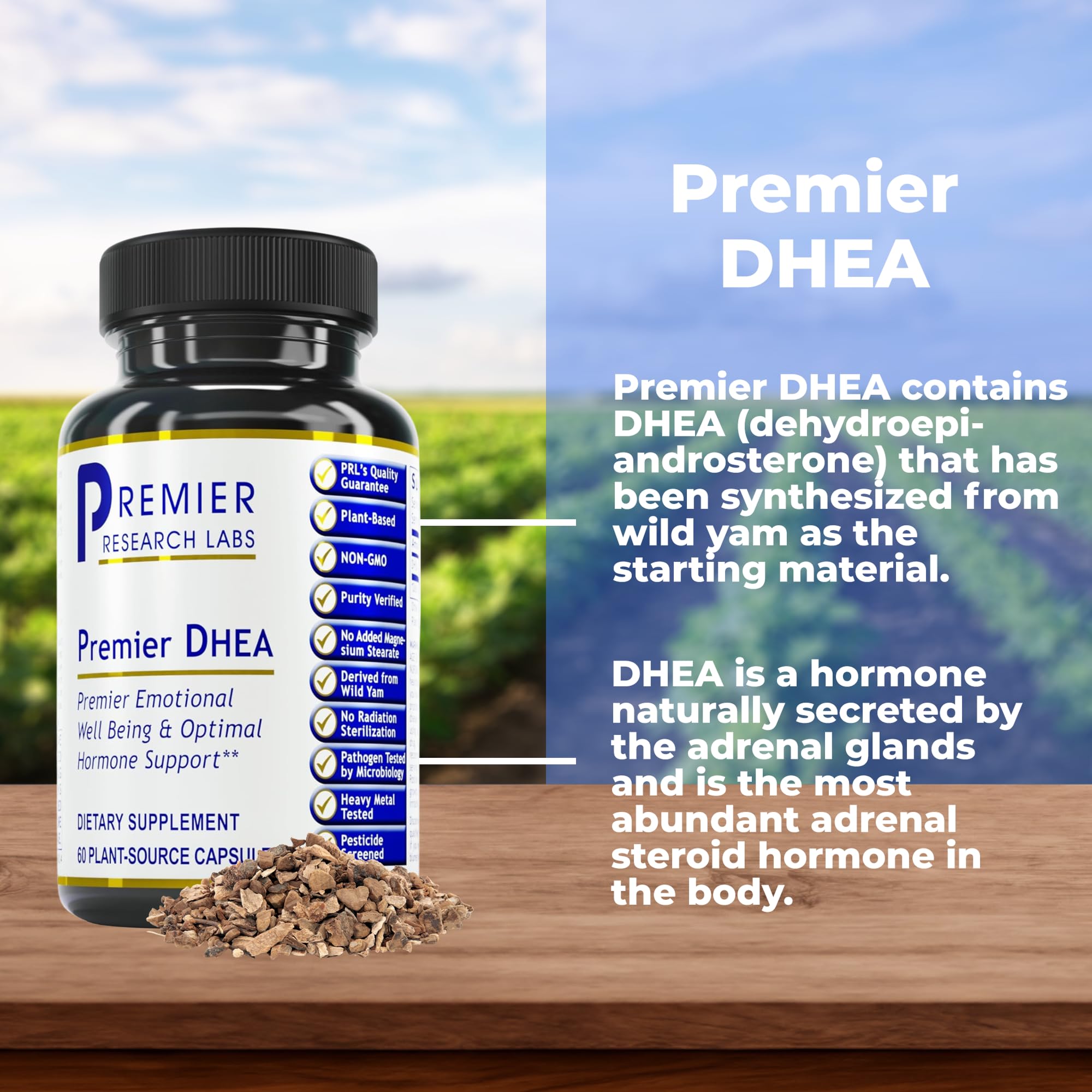 Premier Research Labs Premier DHEA - DHEA Supplement for Women & Men, Pure DHEA 25mg, Hormone Support for Healthy Aging, Wild Yam DHEA, Vegan Friendly - 60 Vegetarian Capsules Premier Research Labs Au supplements