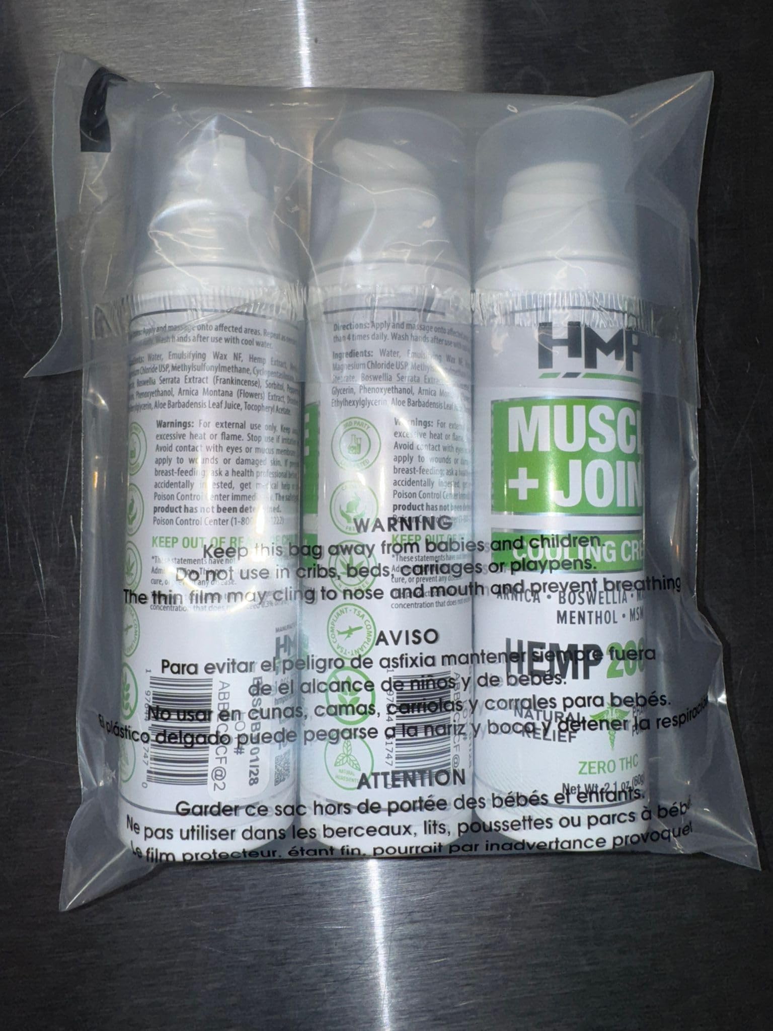 HMP BRANDS Hemp Cream Muscle & Joint Support 2000MG Hemp Discomfort Relief Formula w Menthol Ideal for Knee Muscle Joint Back Shoulder Elbow Maximum Joint Support, Natural Formula Made in USA (3 Pack) HMP BRANDS Au supplements