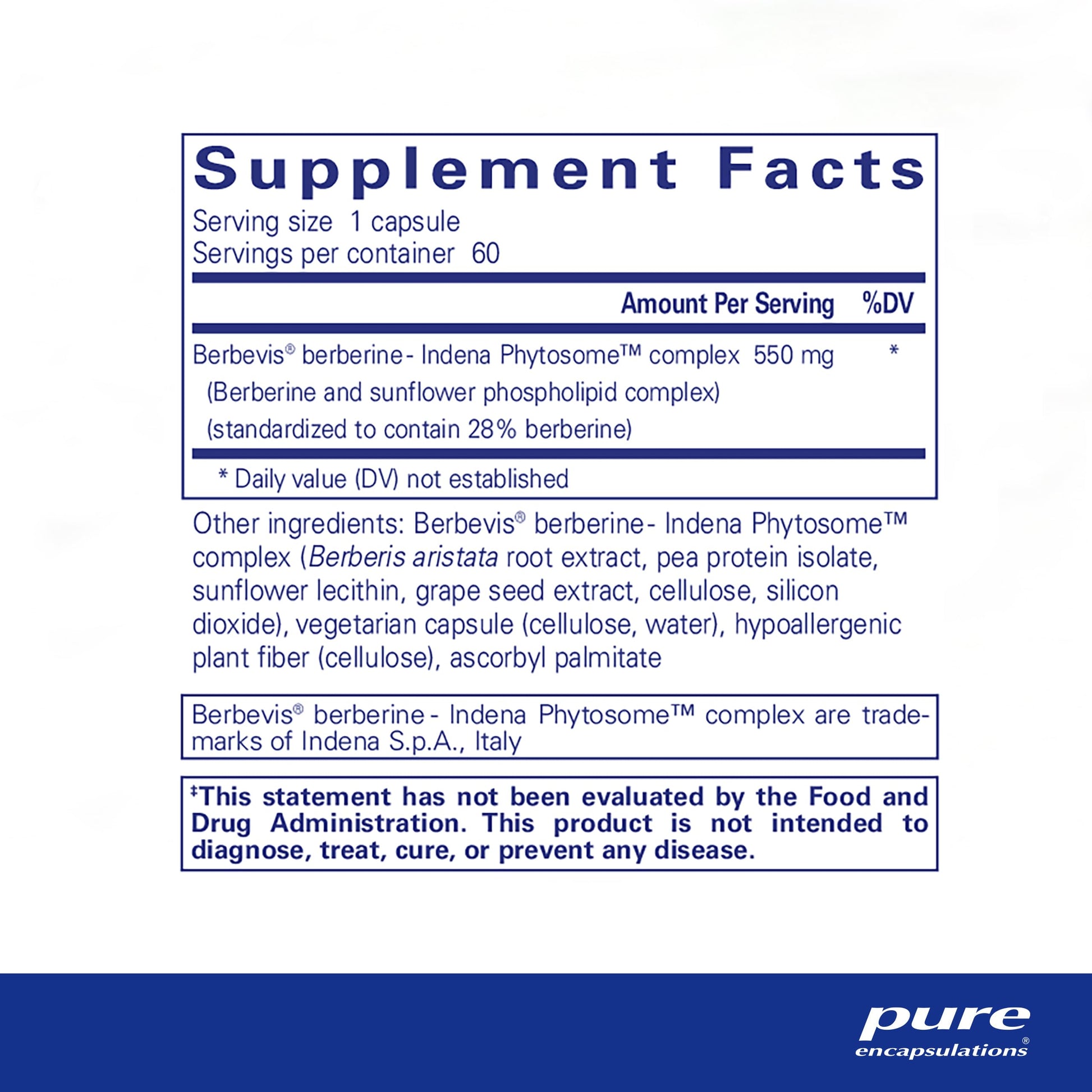 Pure Encapsulations Berberine UltraSorb | Enhanced Absorption Berberine | 60 Capsules Pure Encapsulations Au supplements