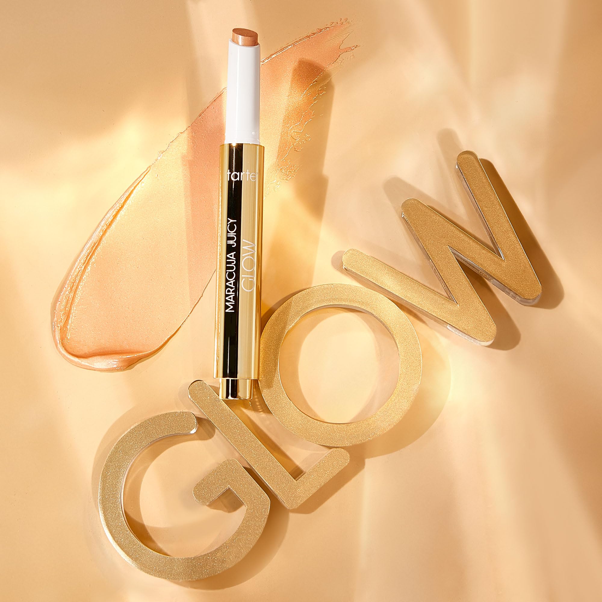 tarte maracuja juicy glow highlight – Highlighter with Vitamin E to Hydrate, Blur appearance for a Smooth Buildable & Luminous Radiant Finish, Vegan & Cruelty-Free, full size, champagne glow tarte Au supplements