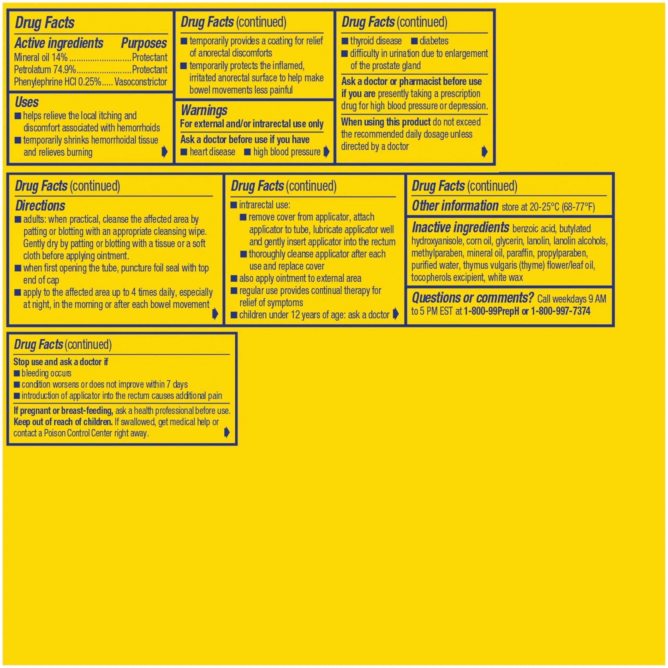 Preparation H Hemorrhoid Ointment, Itching, Burning and Discomfort Relief - 1 Oz Tube Preparation H Au supplements