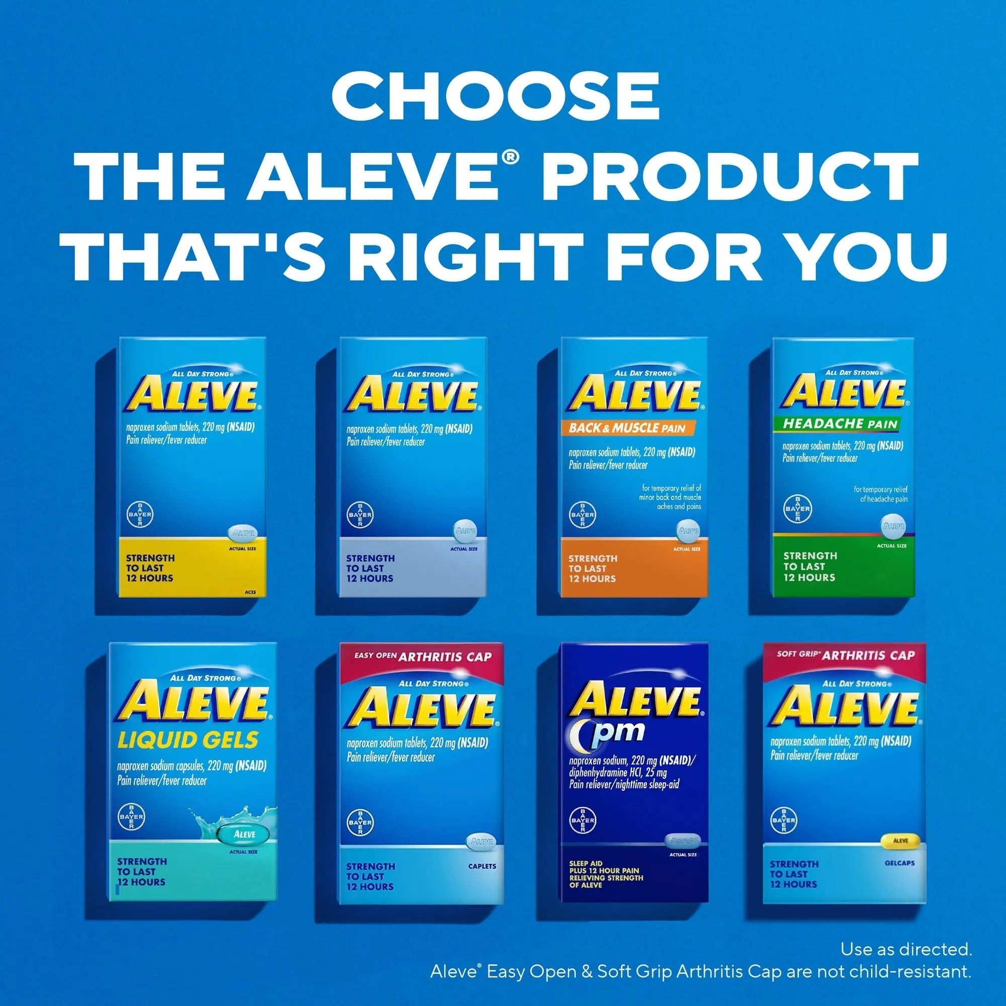 Aleve Back & Muscle Pain Relief Naproxen Sodium Tablets, Pain Reliever & Fever Reducer, Medicine for Body , 250 Count Aleve Au supplements