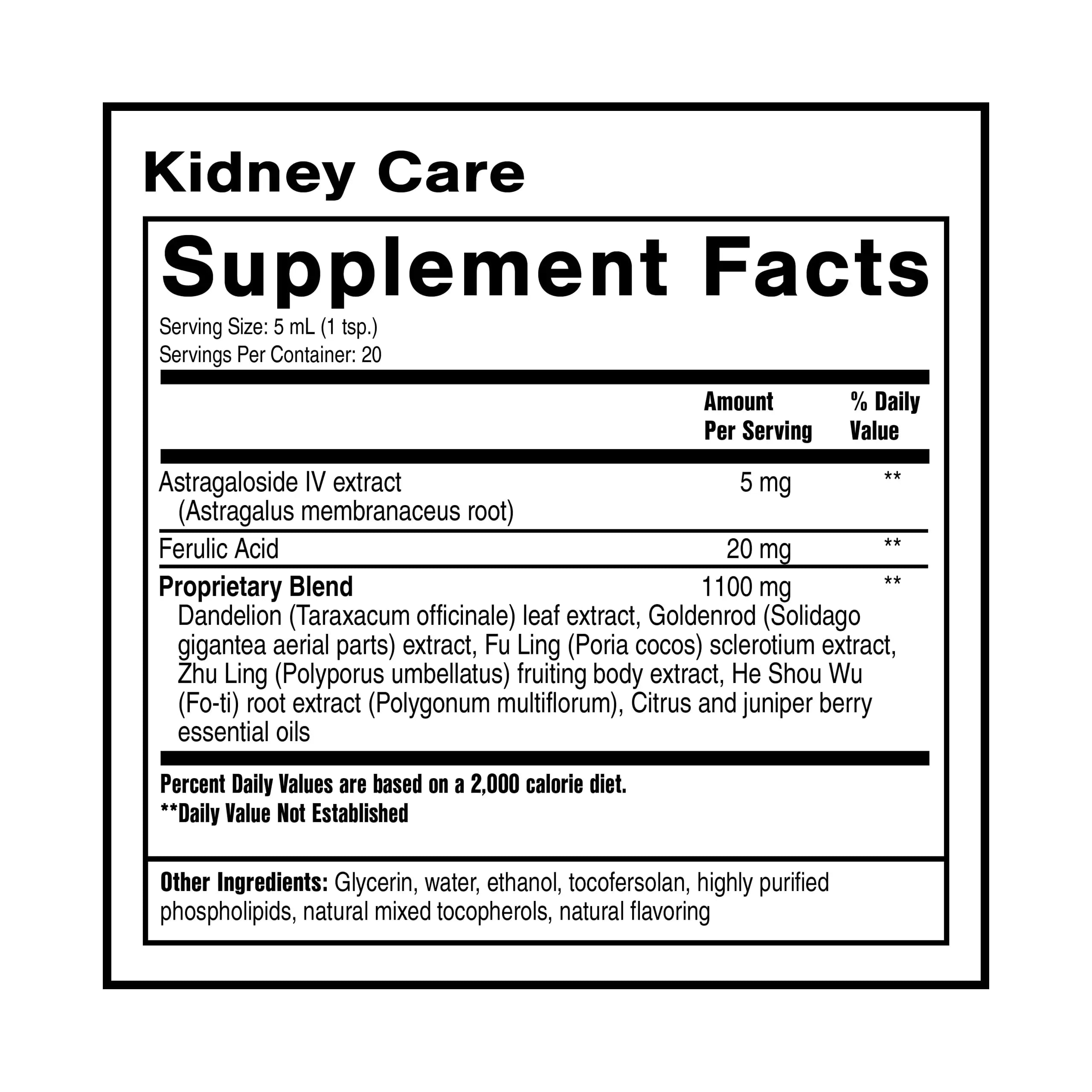 Quicksilver Scientific Kidney Care - Kidney Cleanse & Lymphatic Drainage Supplements - Astragaloside IV Extract, Zhu Ling, Goldenrod, Ferulic Acid, He Shou Wu & Dandelion Leaf (3.38oz / 100ml) Quicksilver Scientific Au supplements