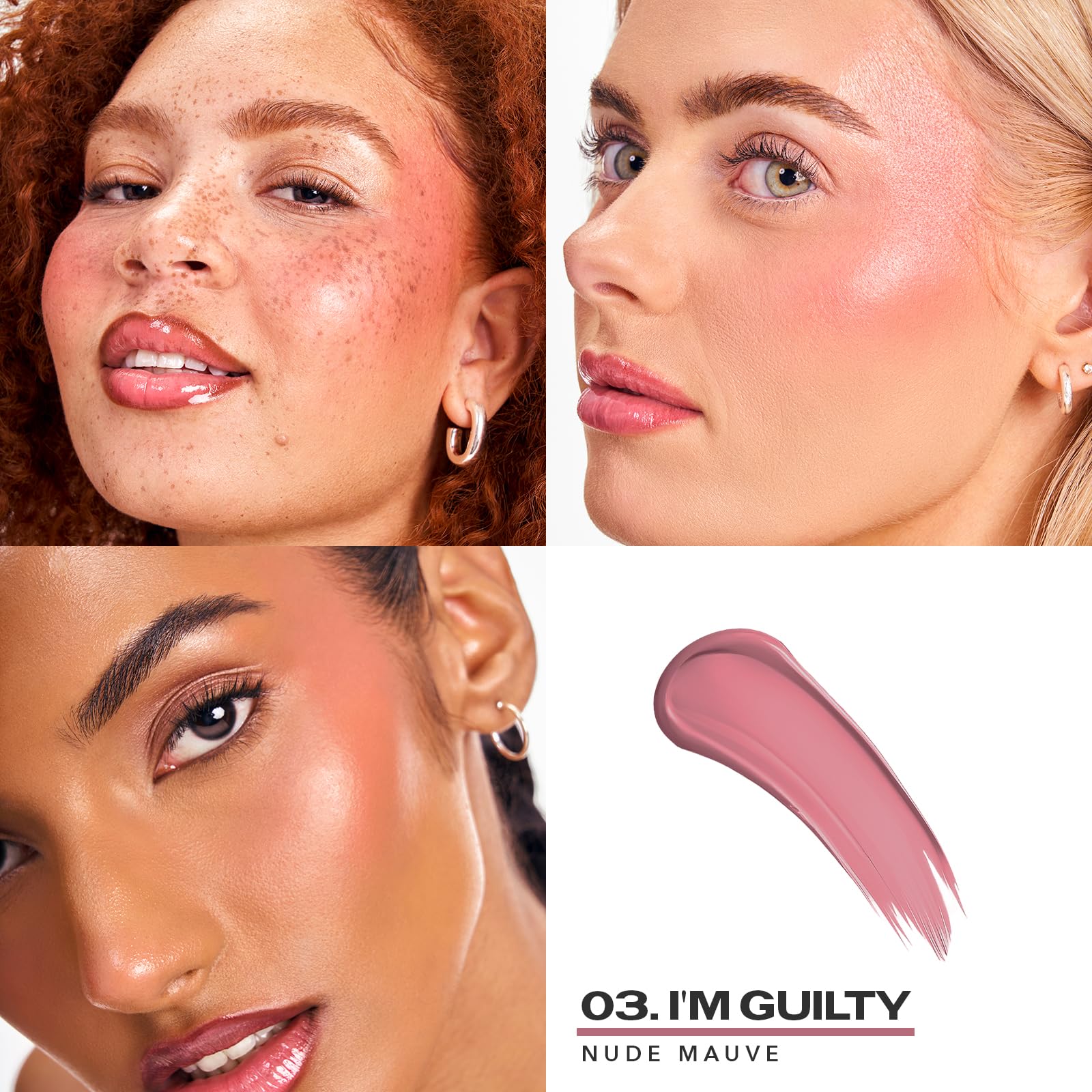 Sacheu Cheek STAY-N Liquid Blush for Cheeks — High Pigment, Buildable, Lightweight Cream Blush for Dewy & Radiant Flushed Cheeks — Long-lasting & Cruelty Free, I'm Guilty Sacheu Au supplements