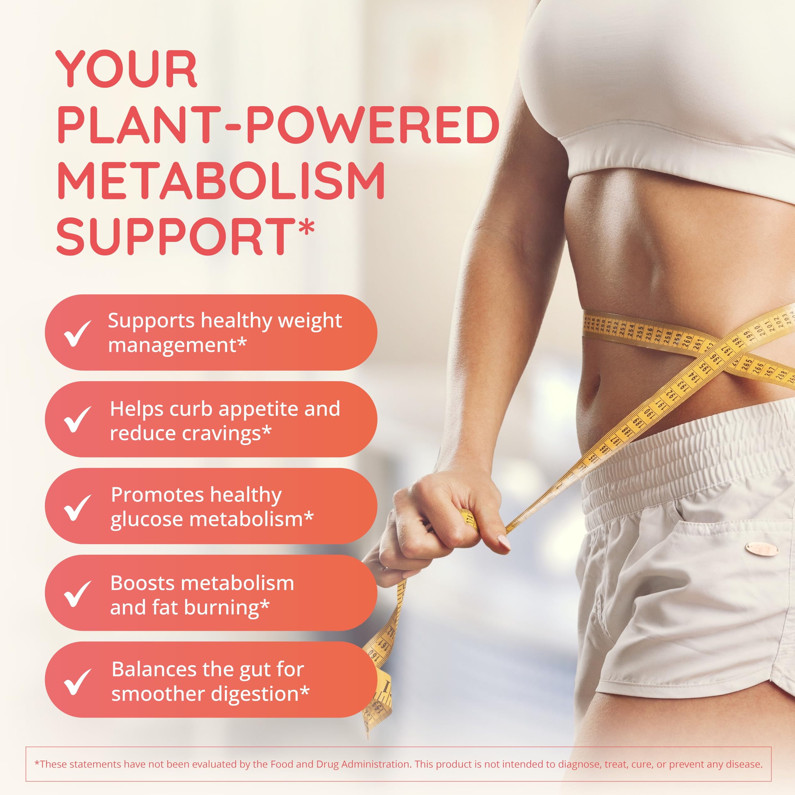 Happy Healthy Hippie GLP-1 Supplement (Metabolaid™ + Chromium) + Appetite Suppressant for Women | Metabolism Booster (AMPK) for Weight | Belly Fat Burner | Hunger & Cravings Control - 30 Vegan Caps Happy Healthy Hippie Au supplements
